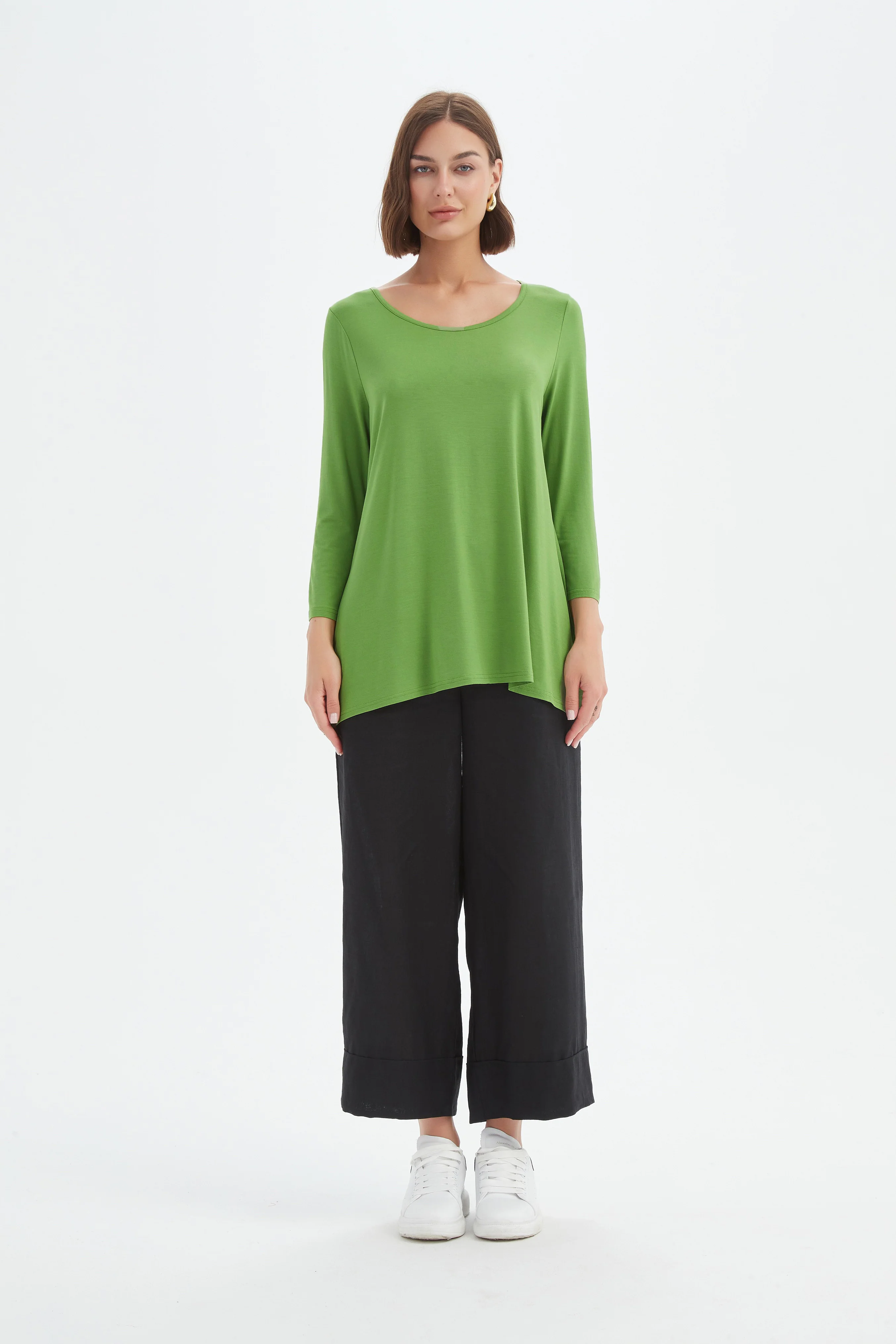 3/4 SLEEVE HANKY HEM TEE - Image 14