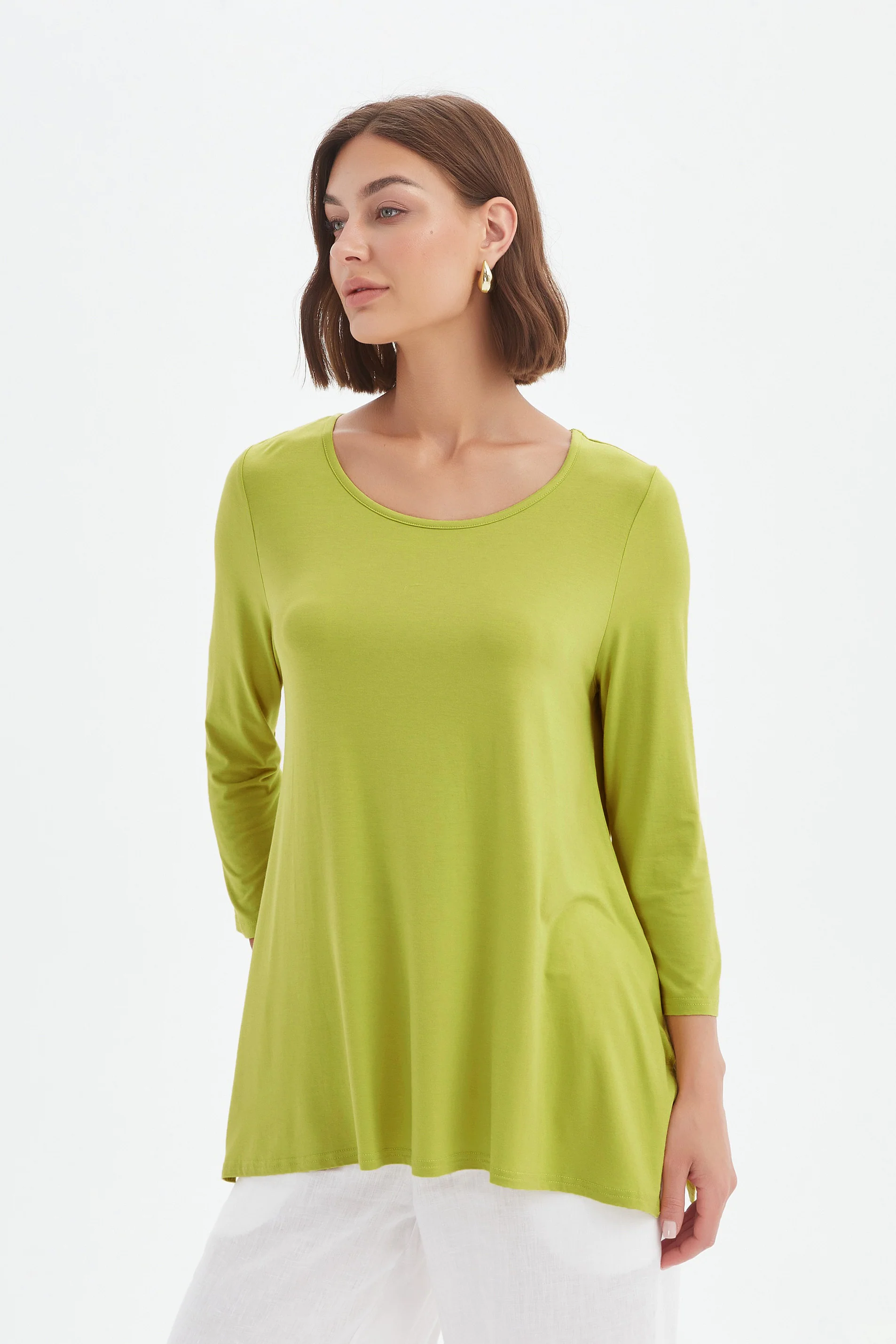 3/4 SLEEVE HANKY HEM TEE - Image 32