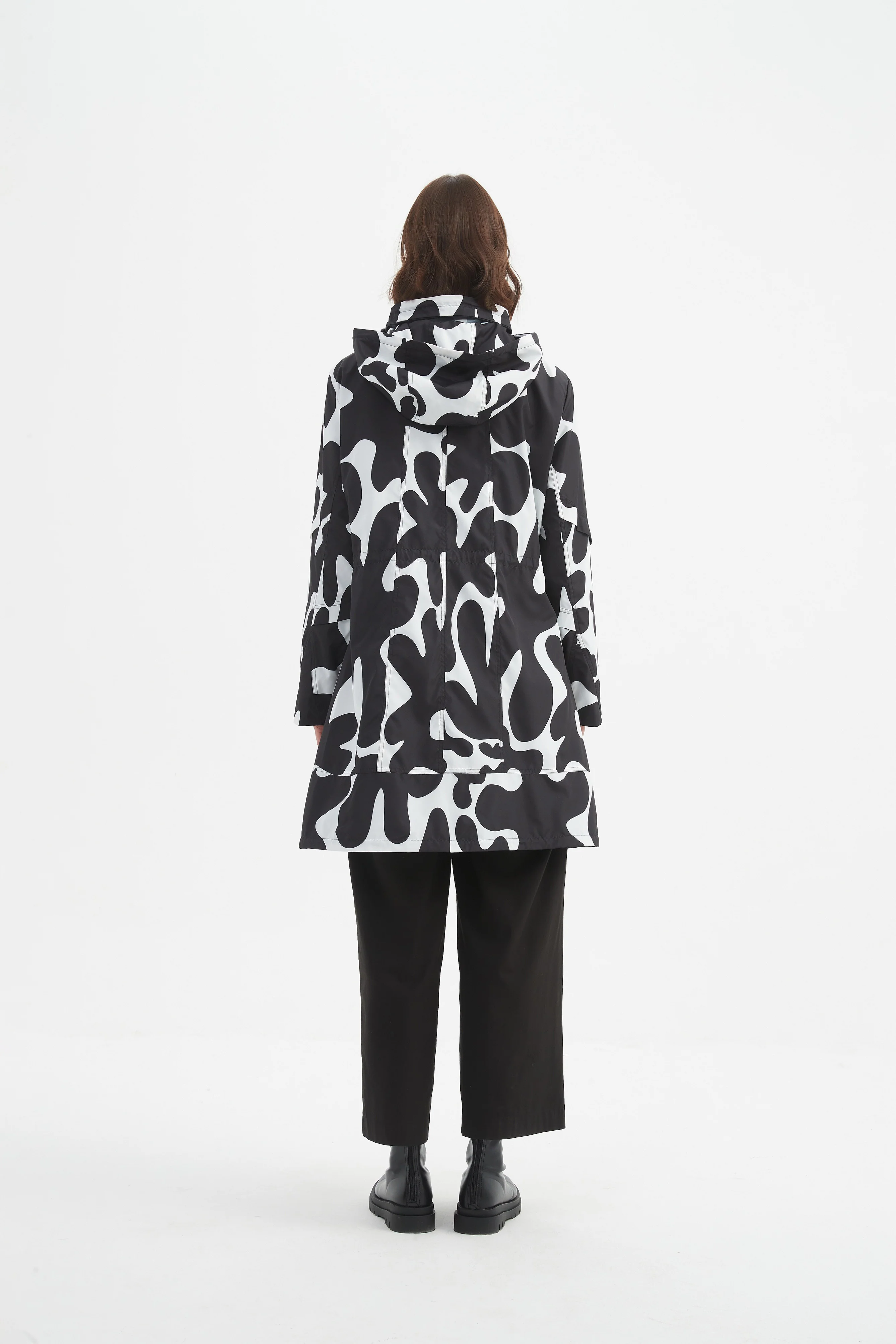 ADJUSTABLE WAIST PRINT PARKA - Image 10