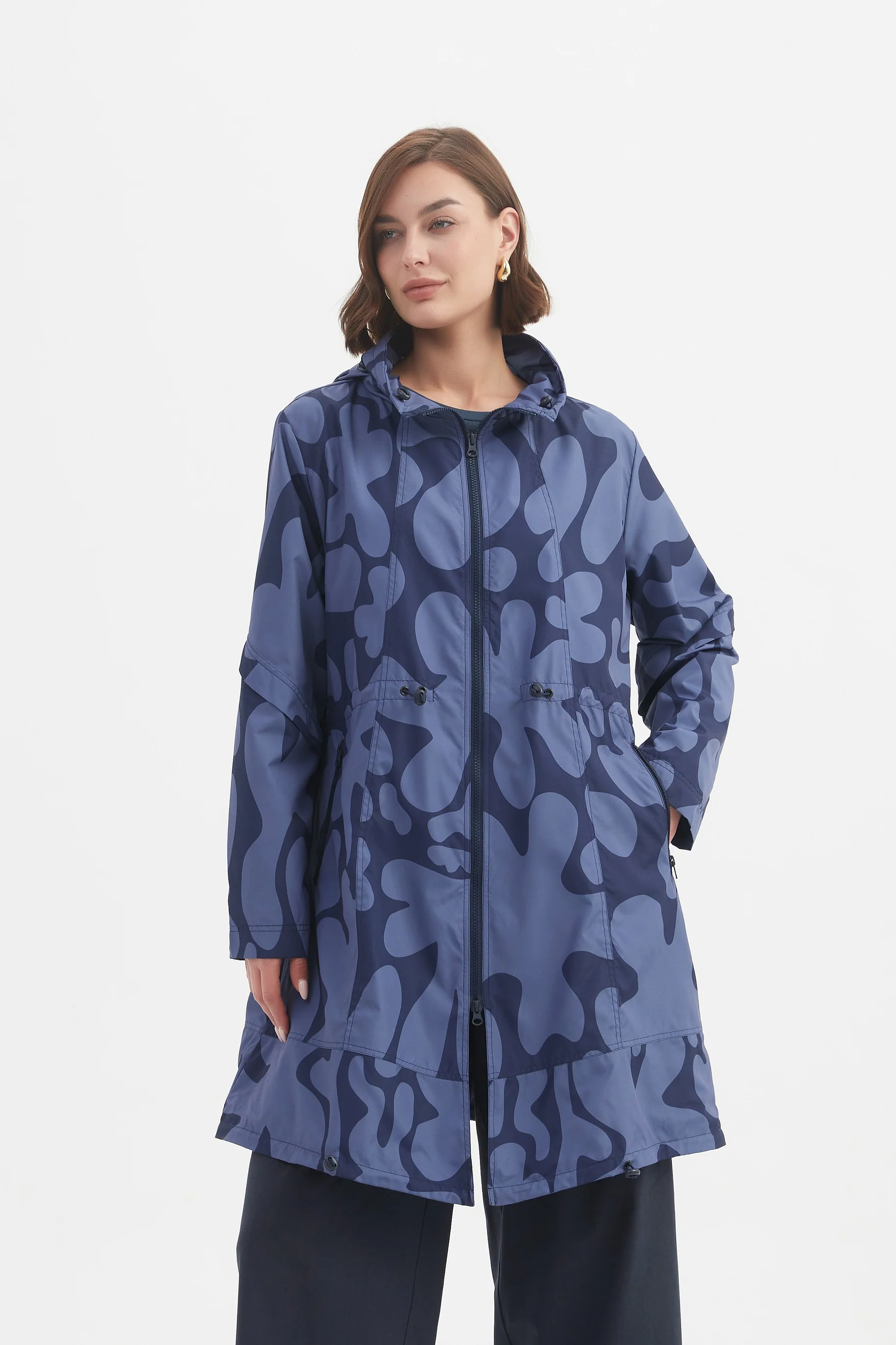 ADJUSTABLE WAIST PRINT PARKA - Image 16
