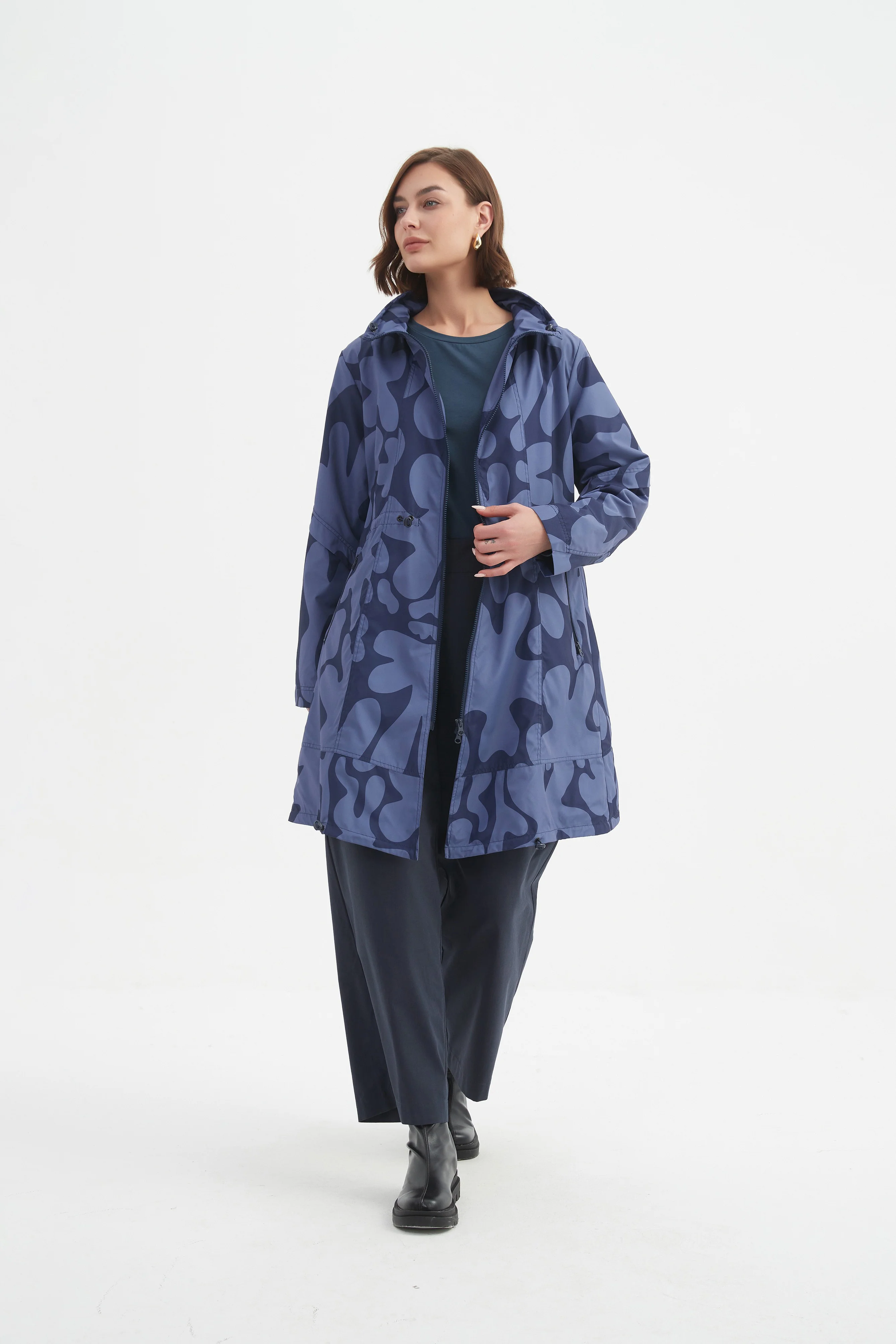 ADJUSTABLE WAIST PRINT PARKA - Image 18