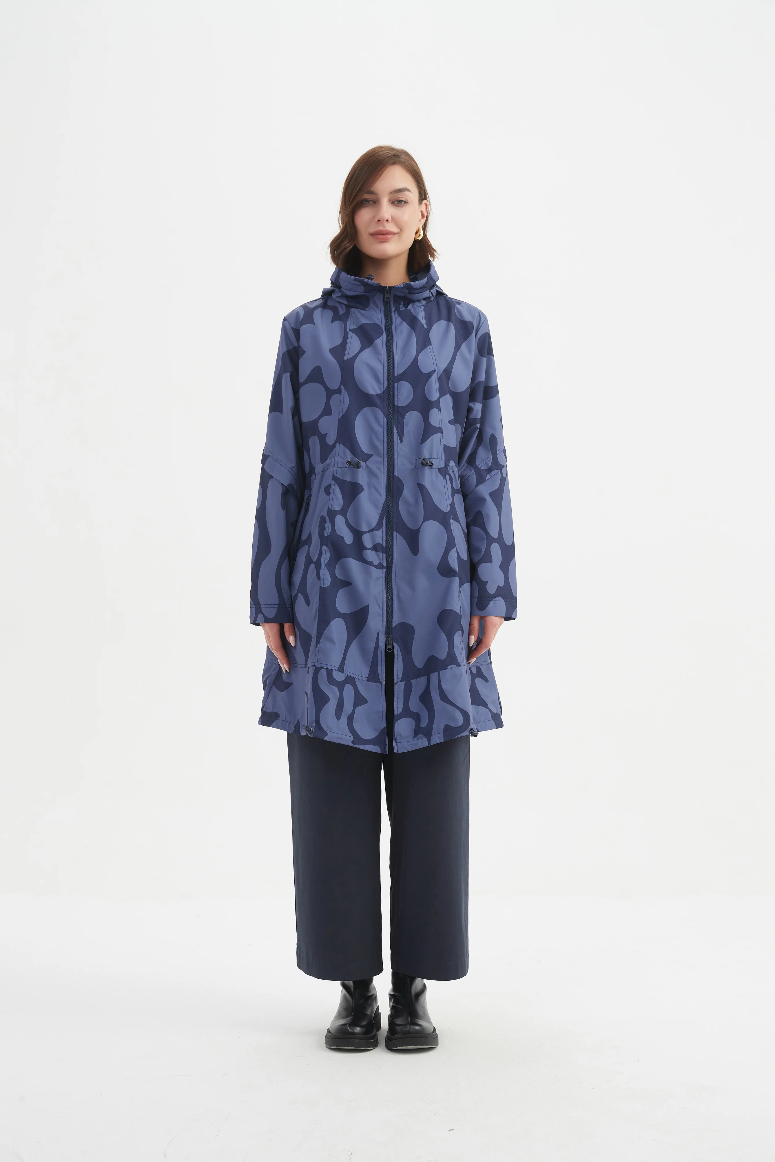 ADJUSTABLE WAIST PRINT PARKA - Image 19