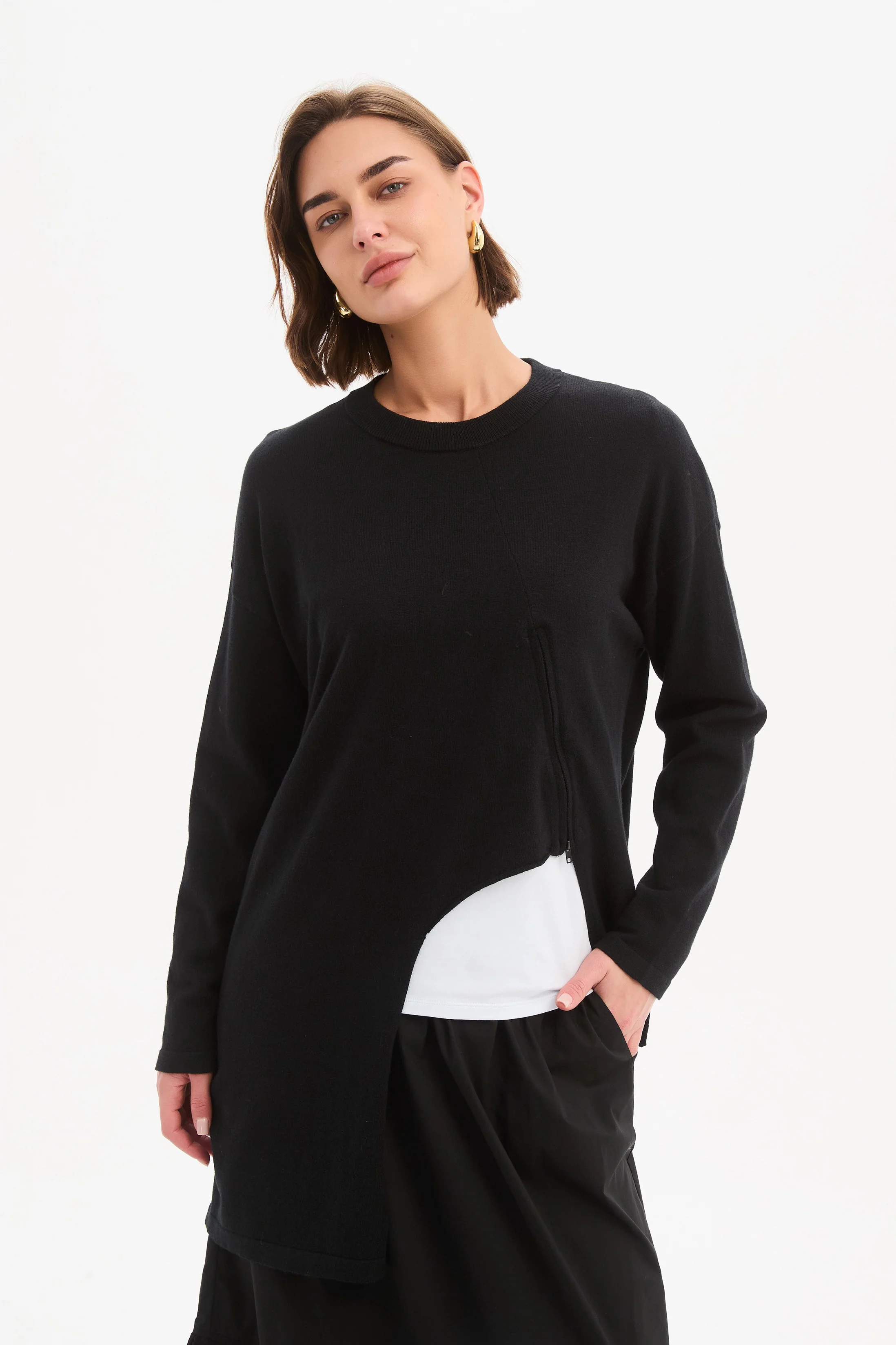 ASYMMETRIC ZIP DETAIL KNIT - Image 11