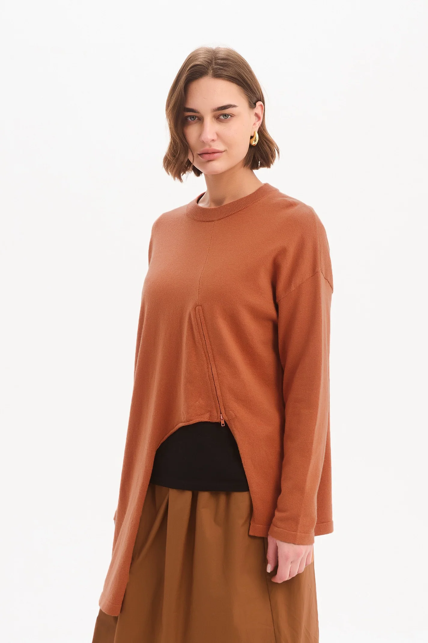 ASYMMETRIC ZIP DETAIL KNIT - Image 2