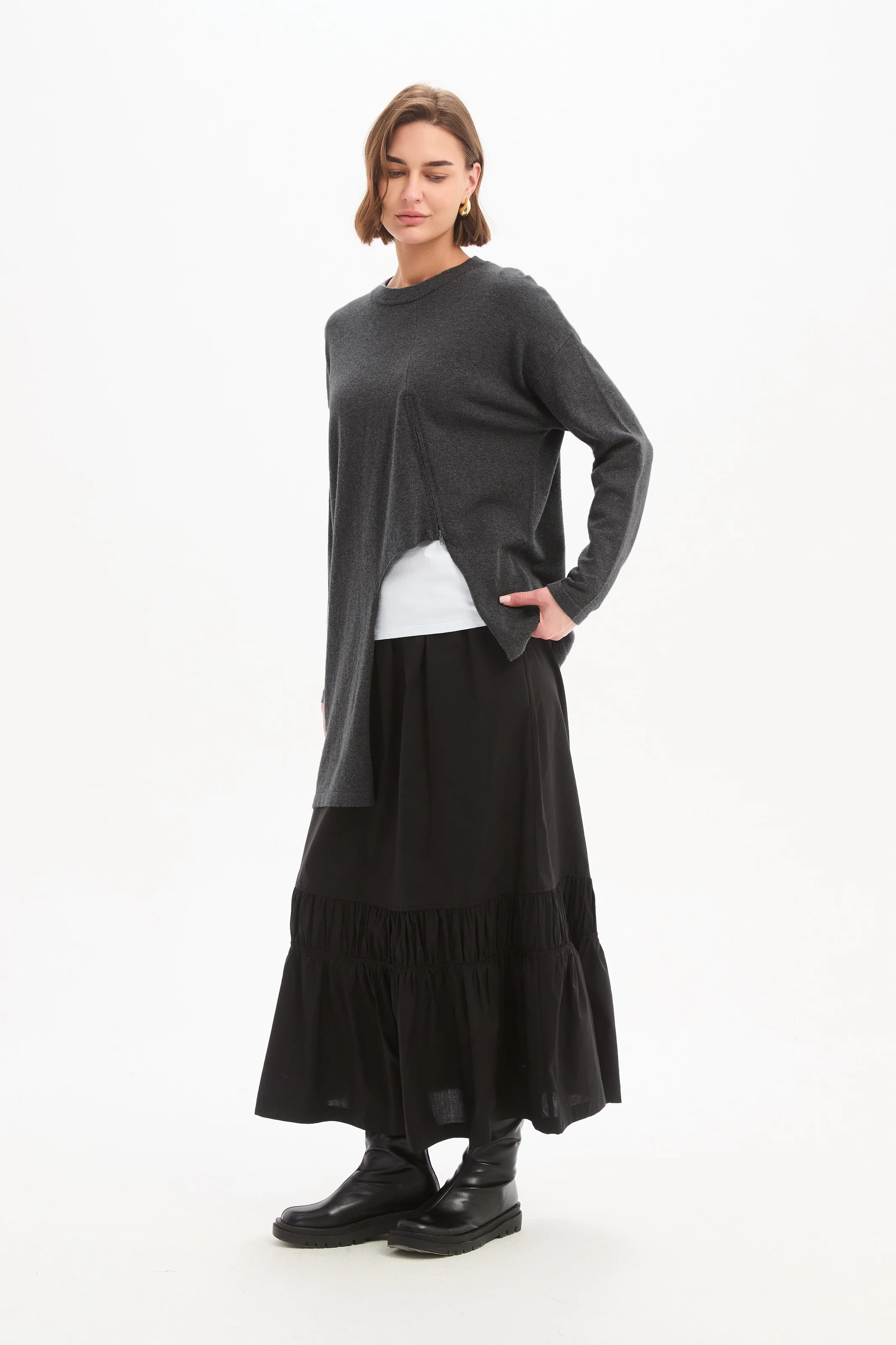 ASYMMETRIC ZIP DETAIL KNIT - Image 6