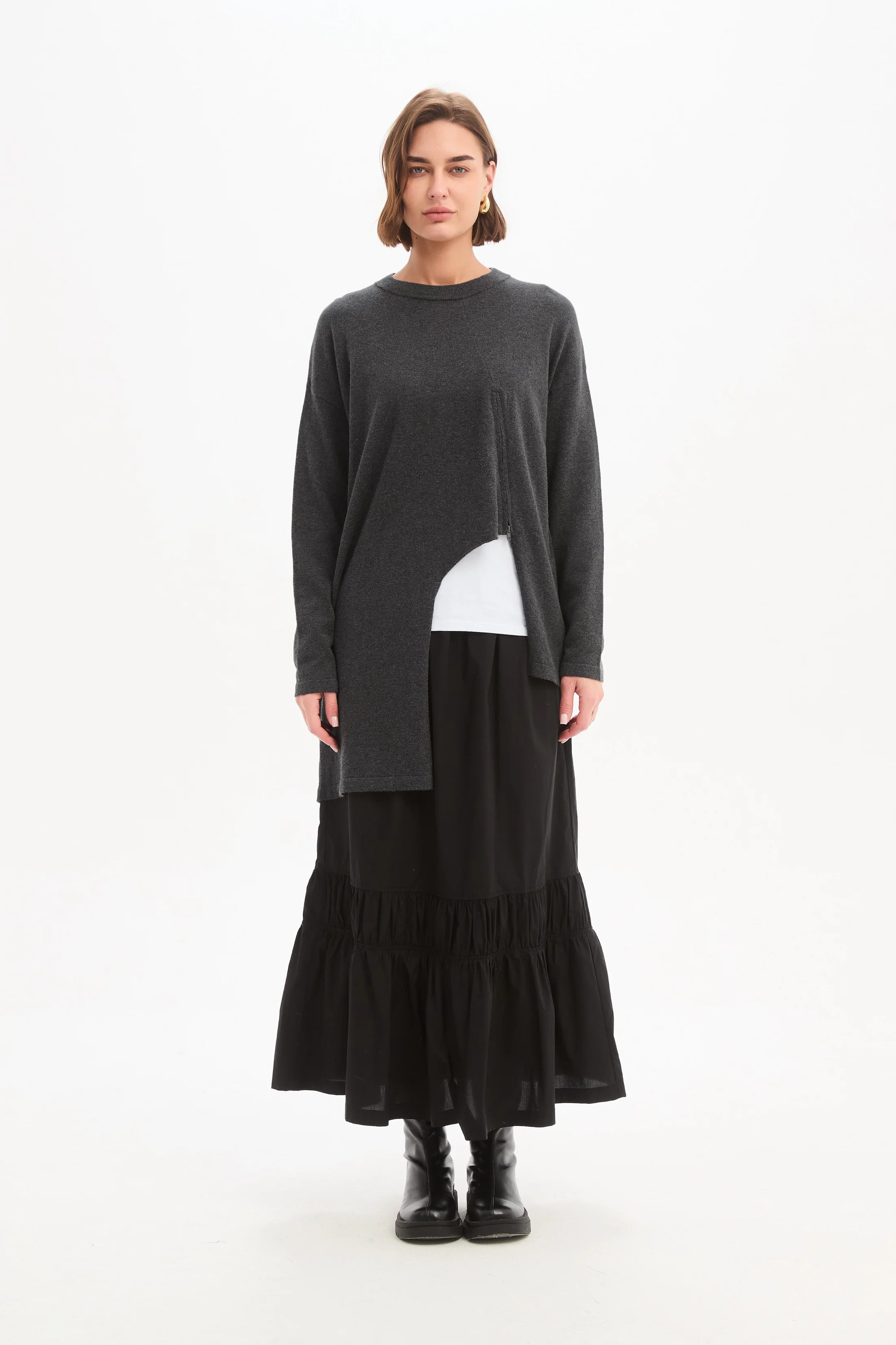 ASYMMETRIC ZIP DETAIL KNIT - Image 9