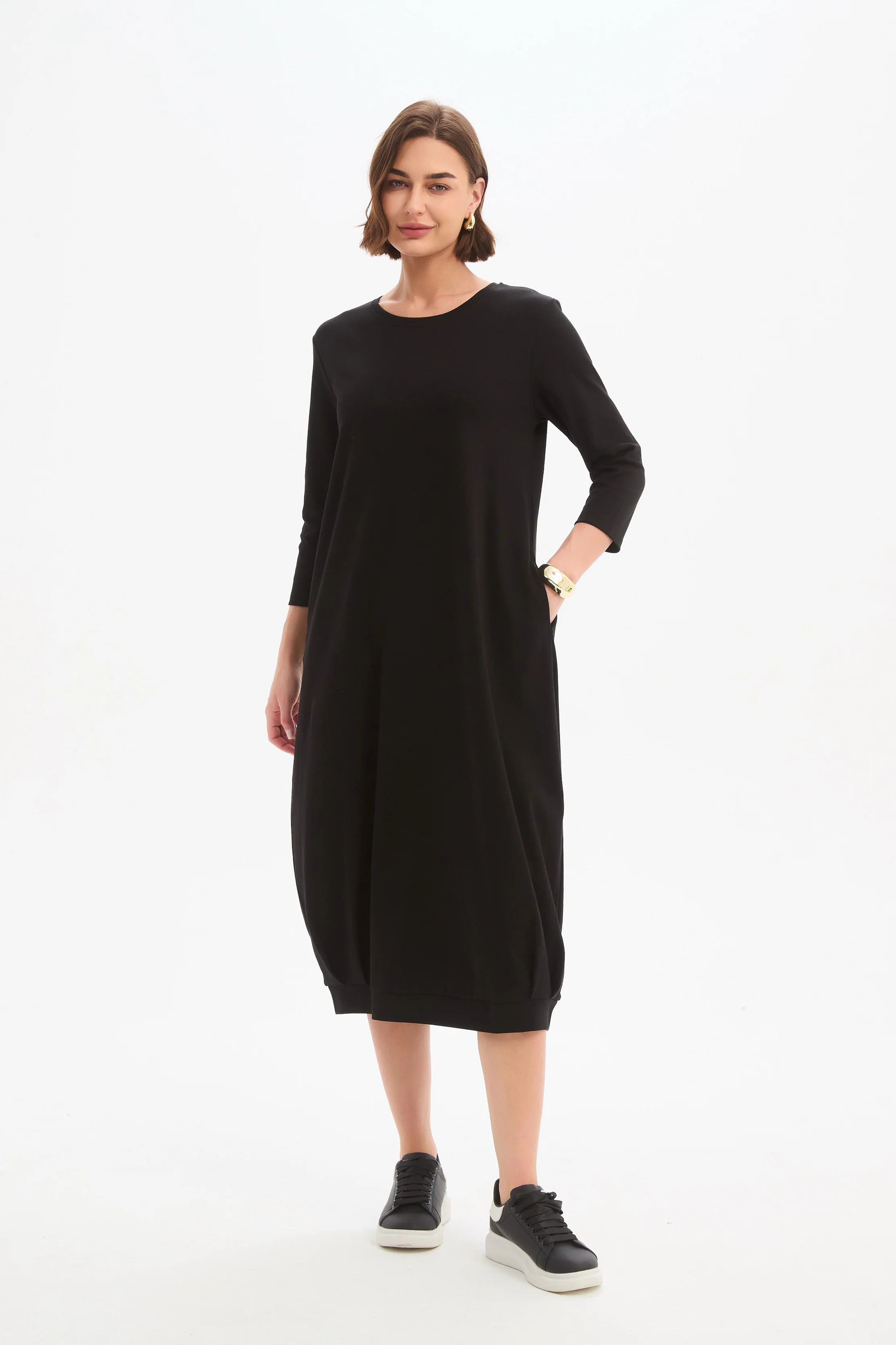 BANDED HEM JERSEY DRESS - Image 11