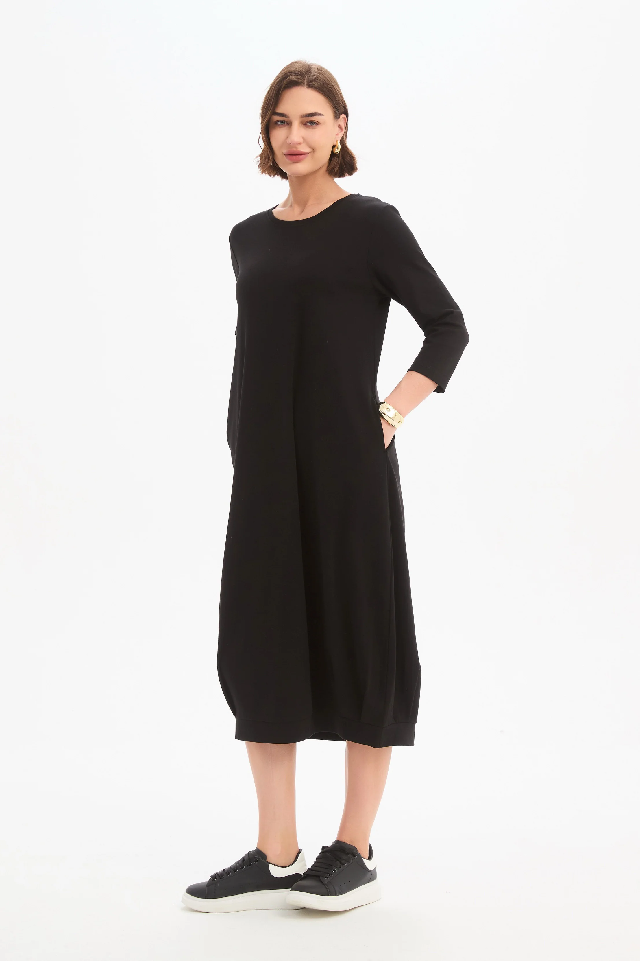 BANDED HEM JERSEY DRESS - Image 13