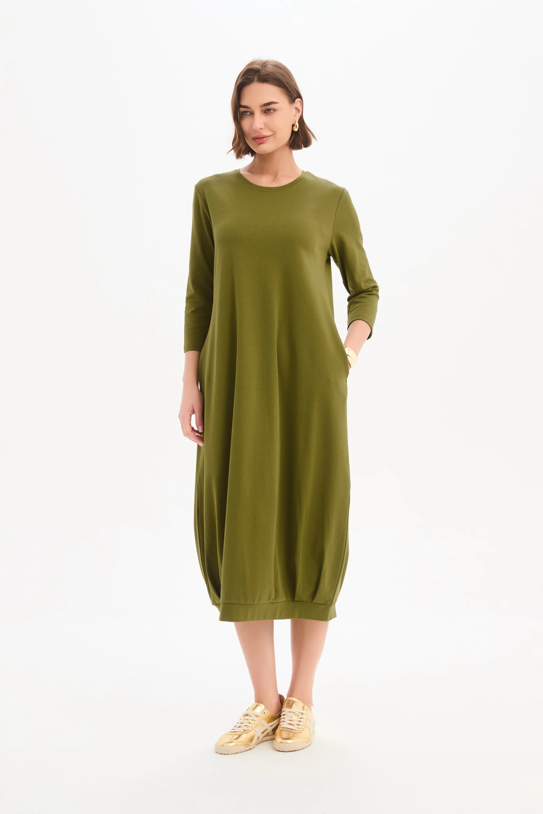 BANDED HEM JERSEY DRESS - Image 18