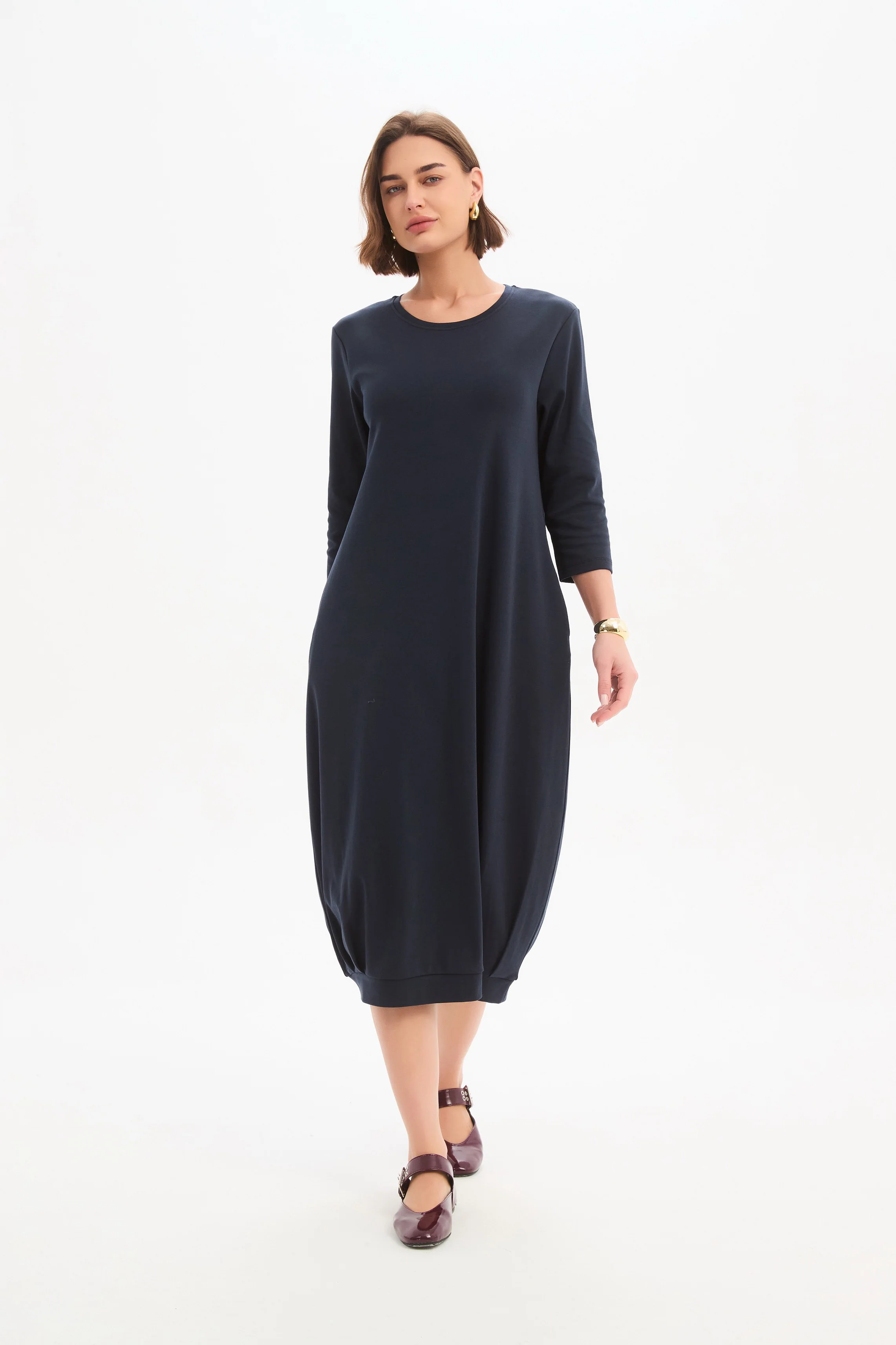 BANDED HEM JERSEY DRESS - Image 3