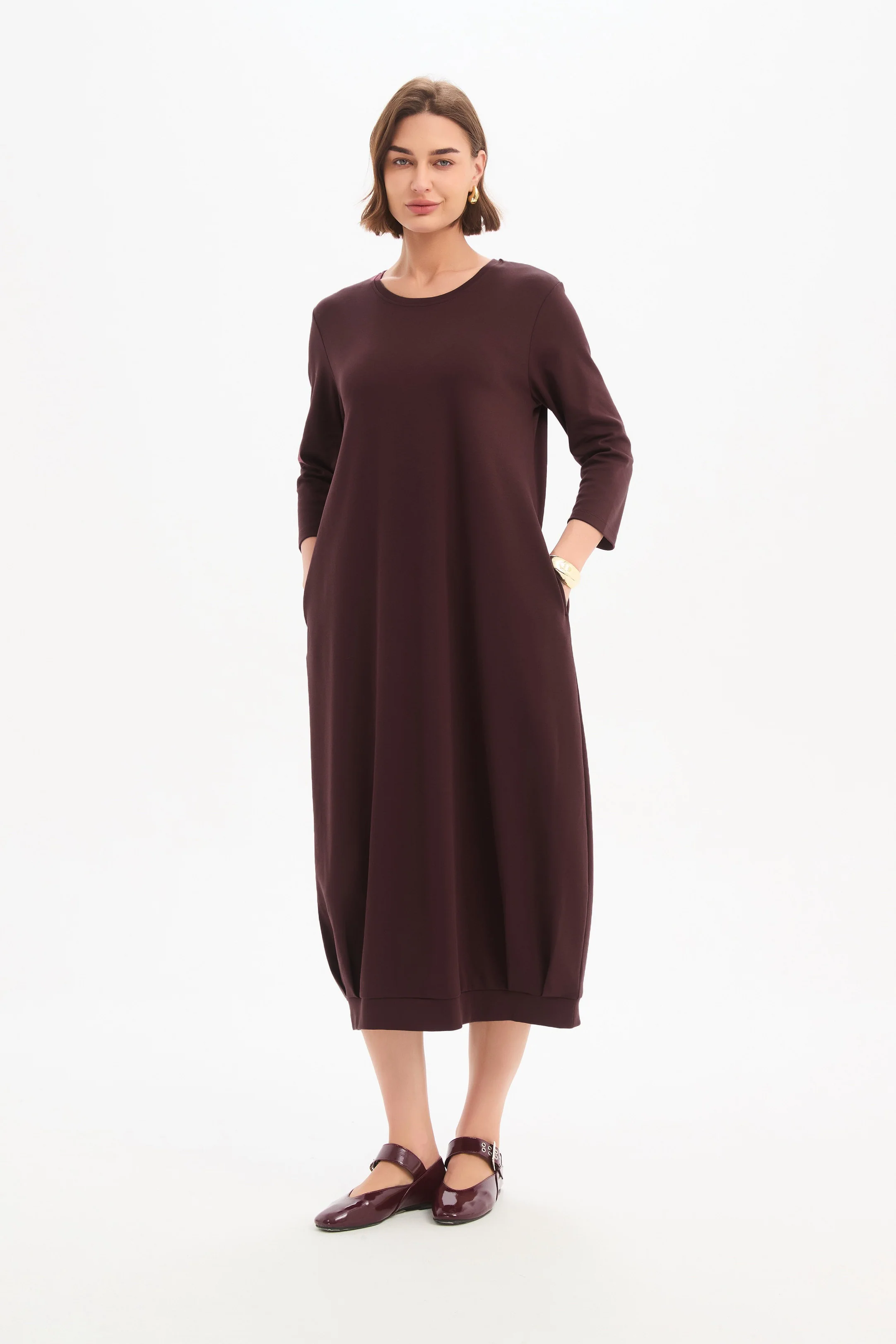 BANDED HEM JERSEY DRESS - Image 7
