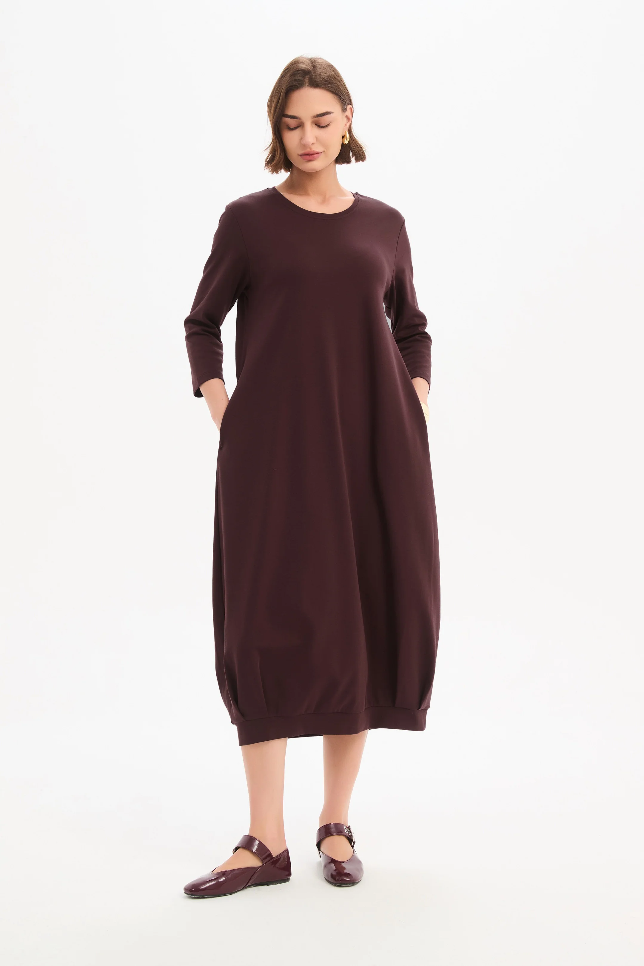 BANDED HEM JERSEY DRESS - Image 8