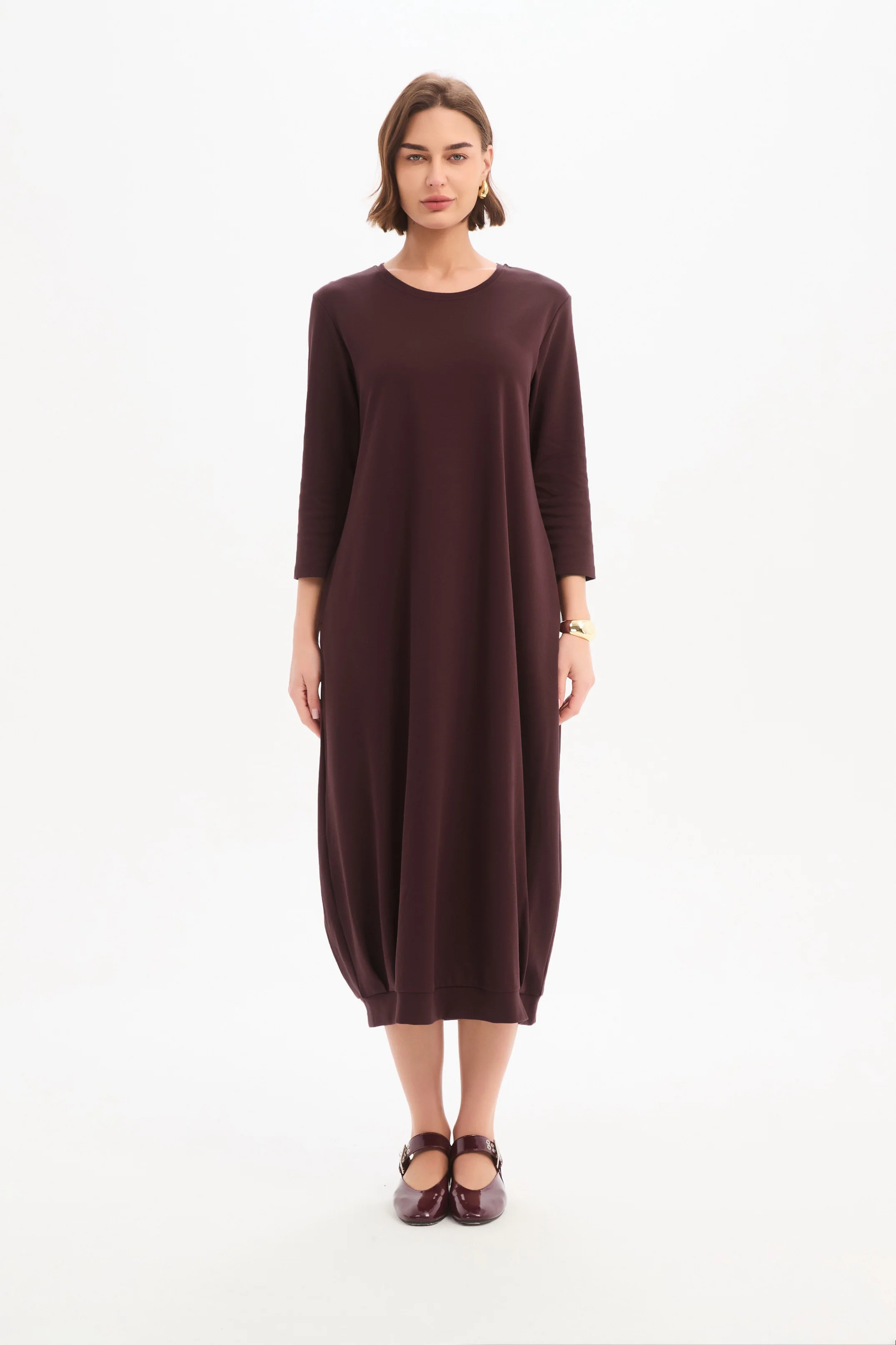 BANDED HEM JERSEY DRESS - Image 9
