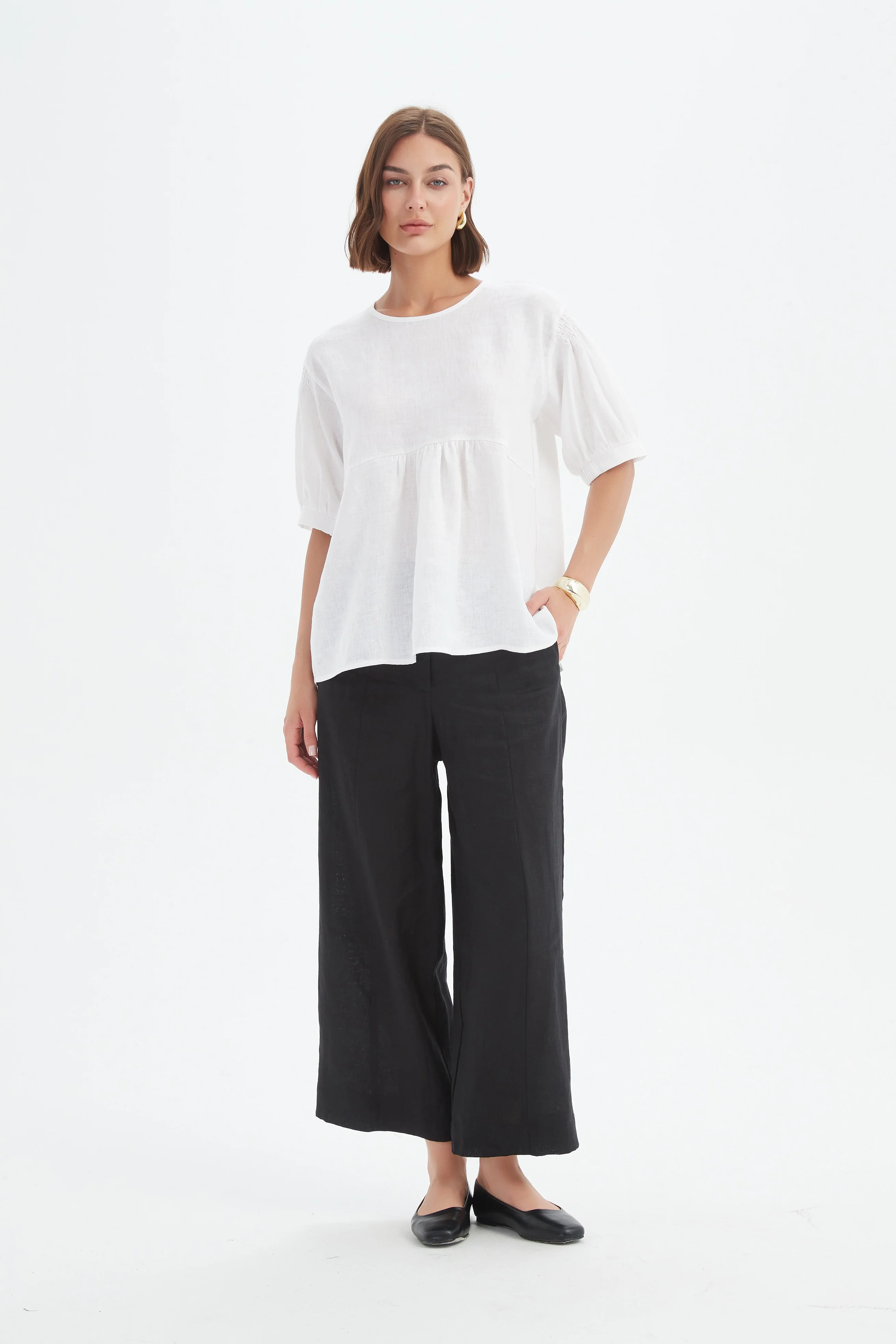 BISHOP SLEEVE SHIRRING TOP - Image 13