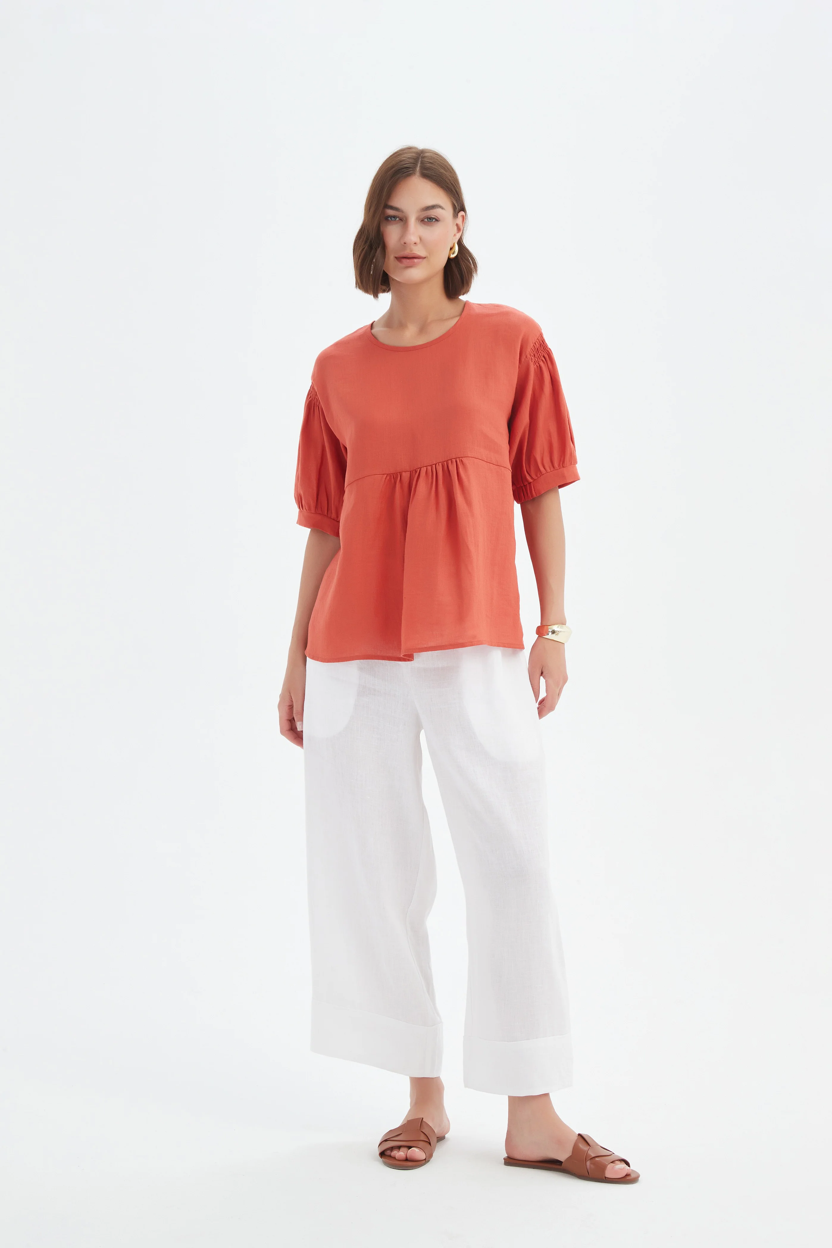 BISHOP SLEEVE SHIRRING TOP - Image 18