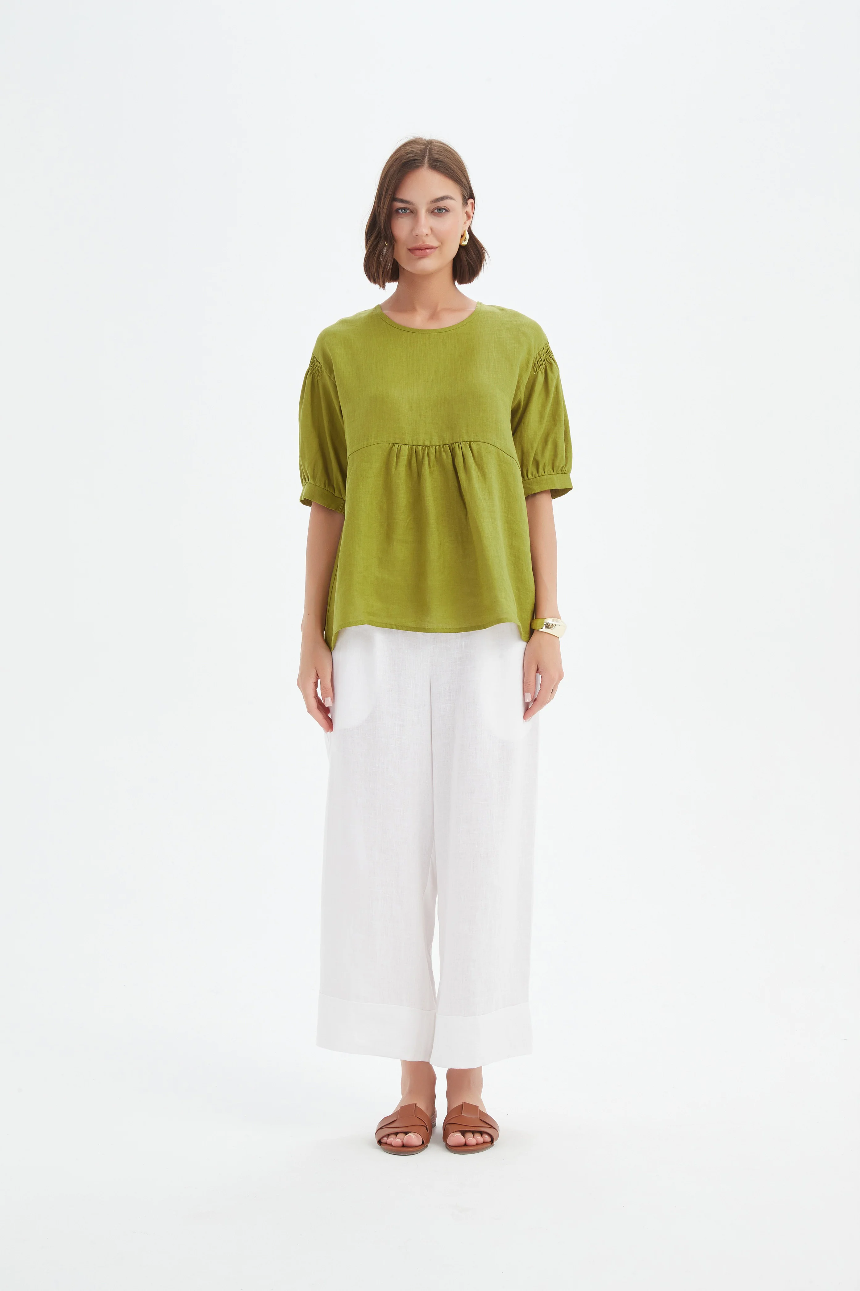 BISHOP SLEEVE SHIRRING TOP - Image 24