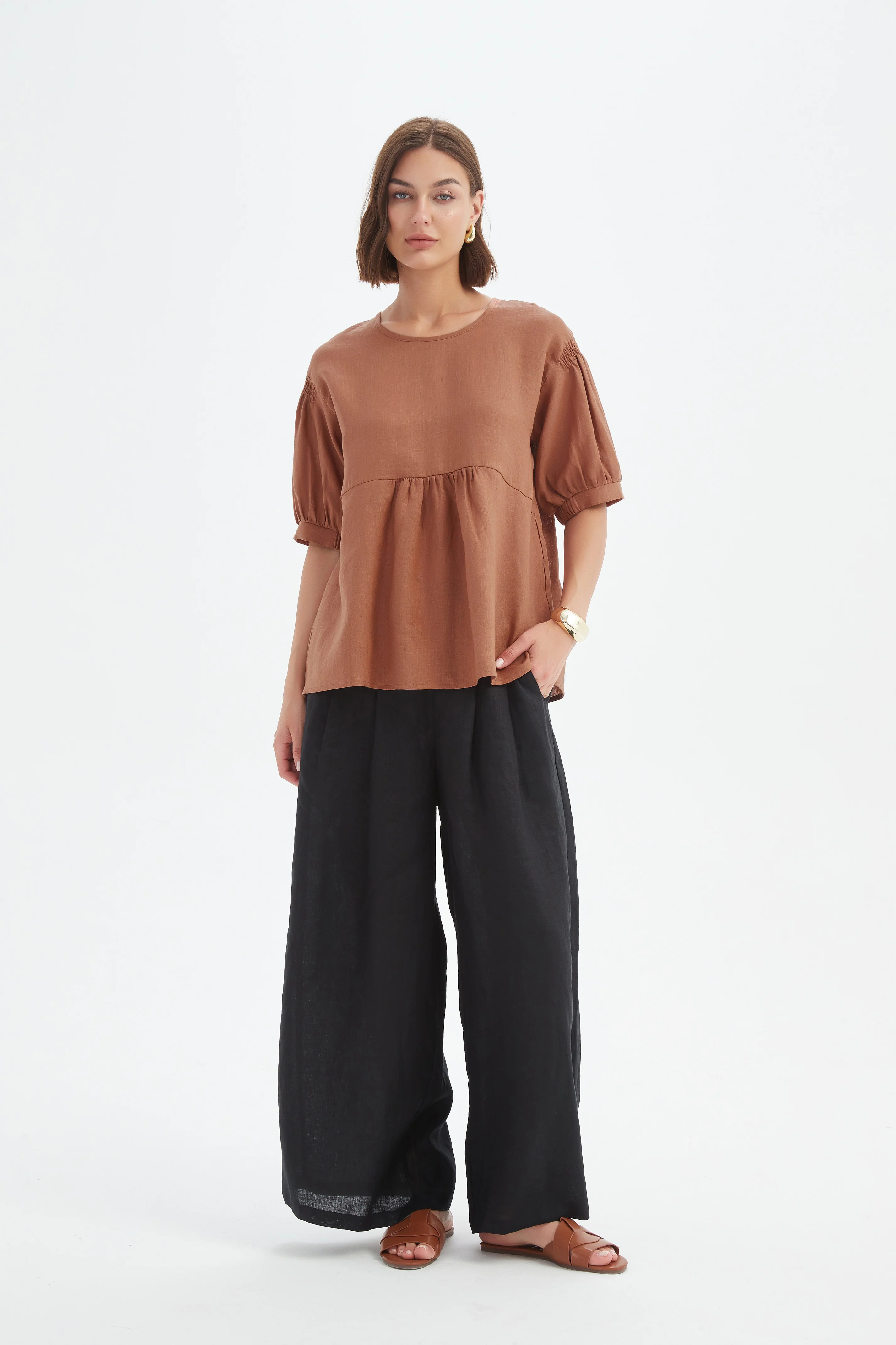 BISHOP SLEEVE SHIRRING TOP - Image 6