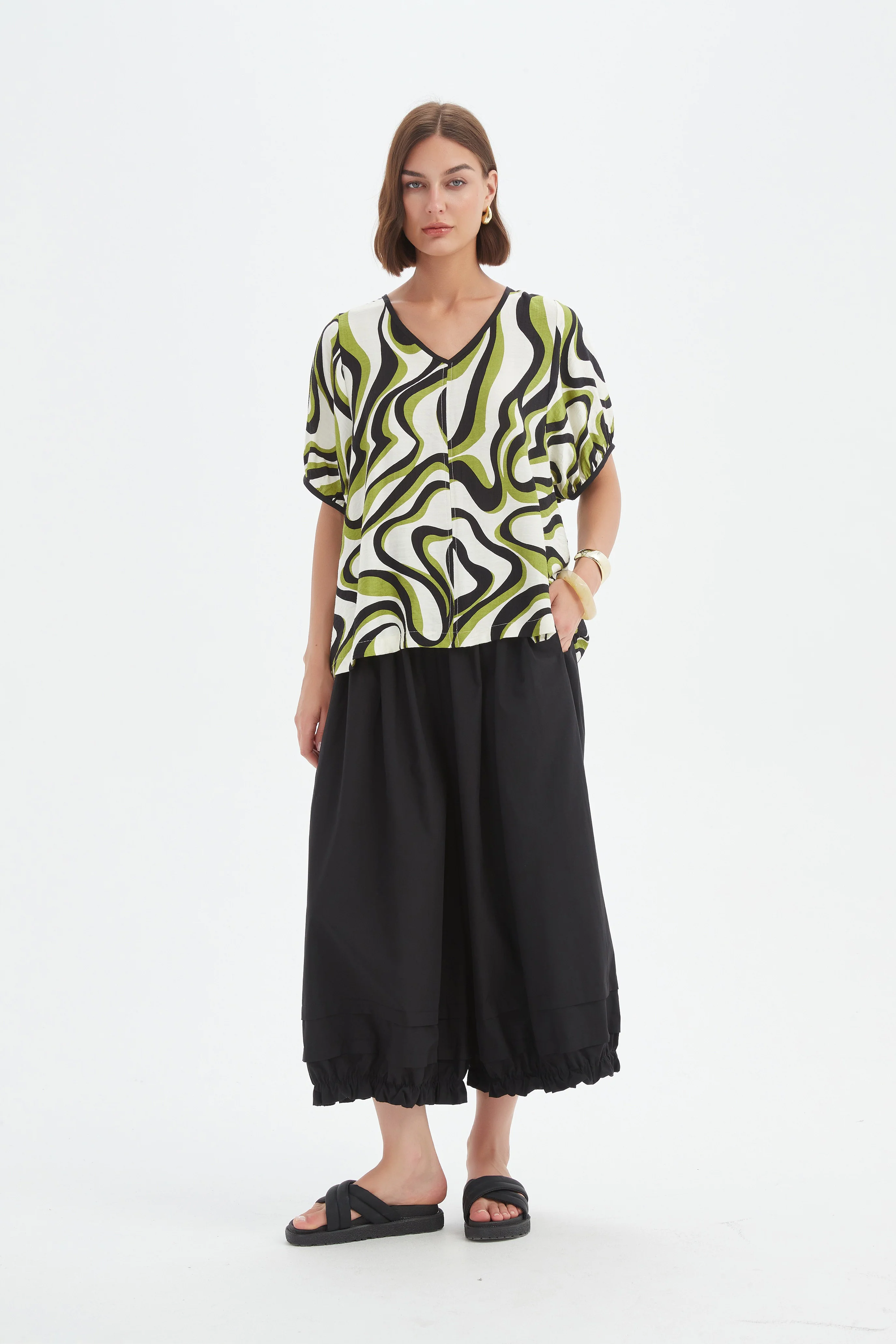 BISHOP SLEEVE SWIRL TOP - Image 10