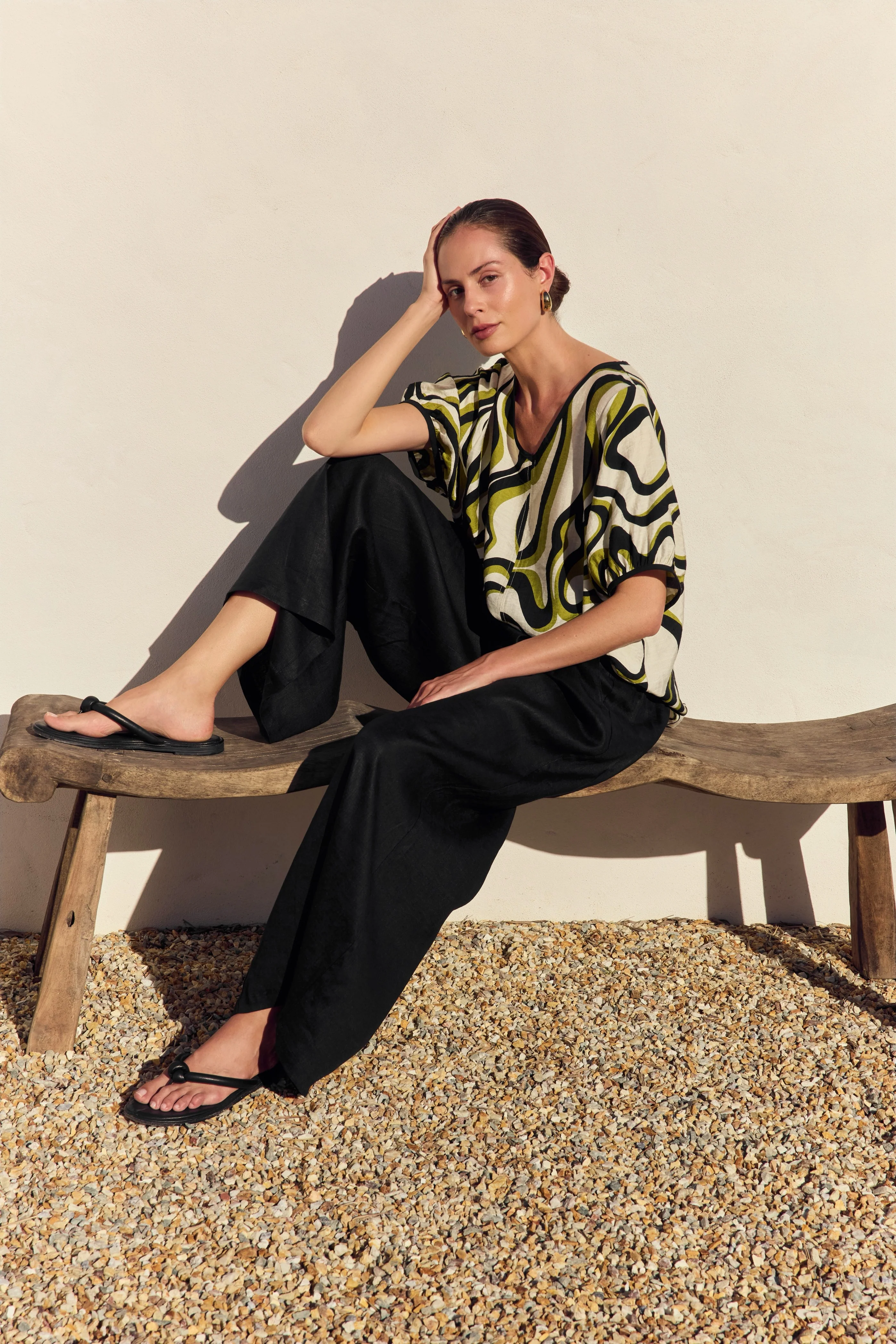 BISHOP SLEEVE SWIRL TOP - Image 7