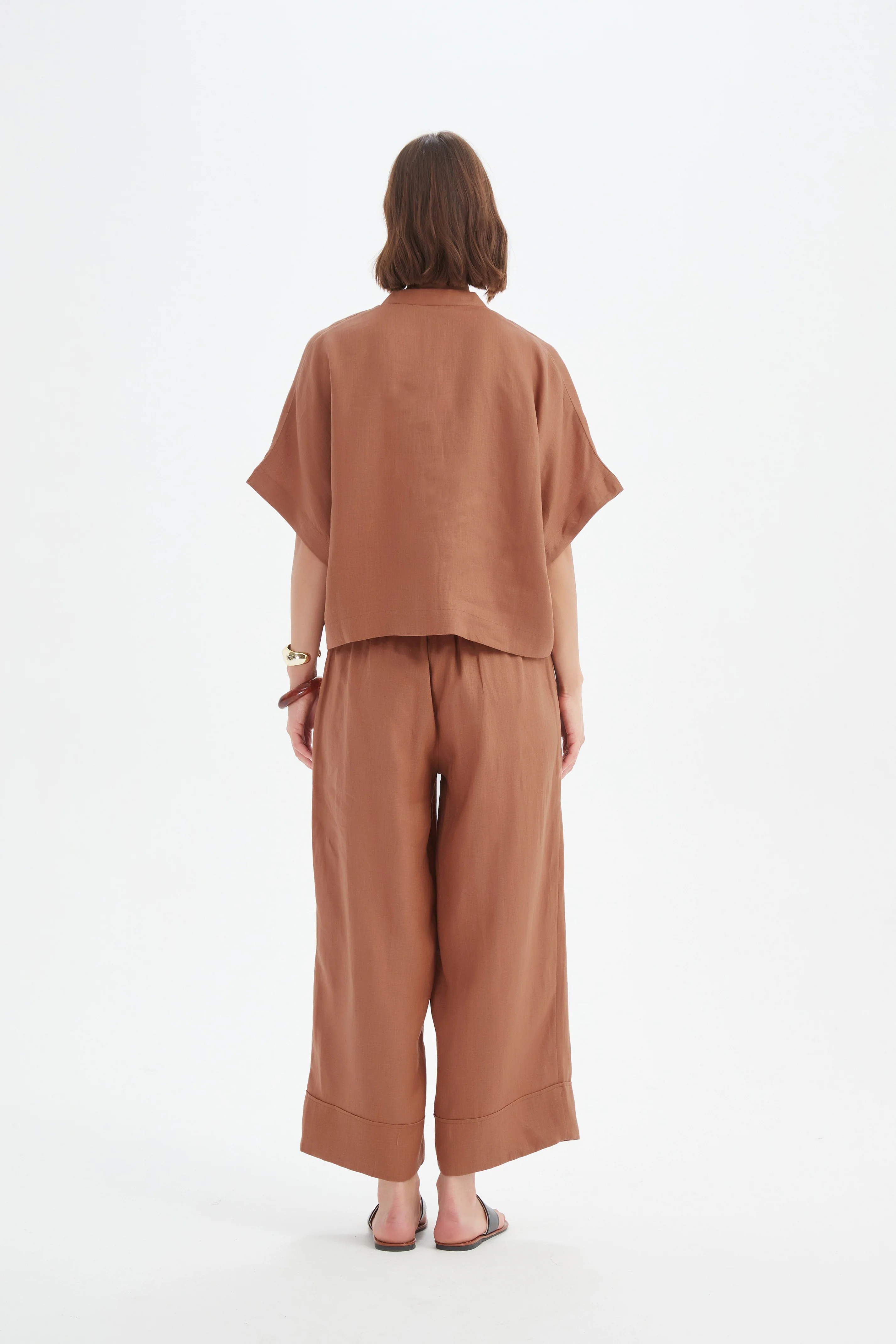 BOXY BUTTON LINEN SHIRT - Image 13