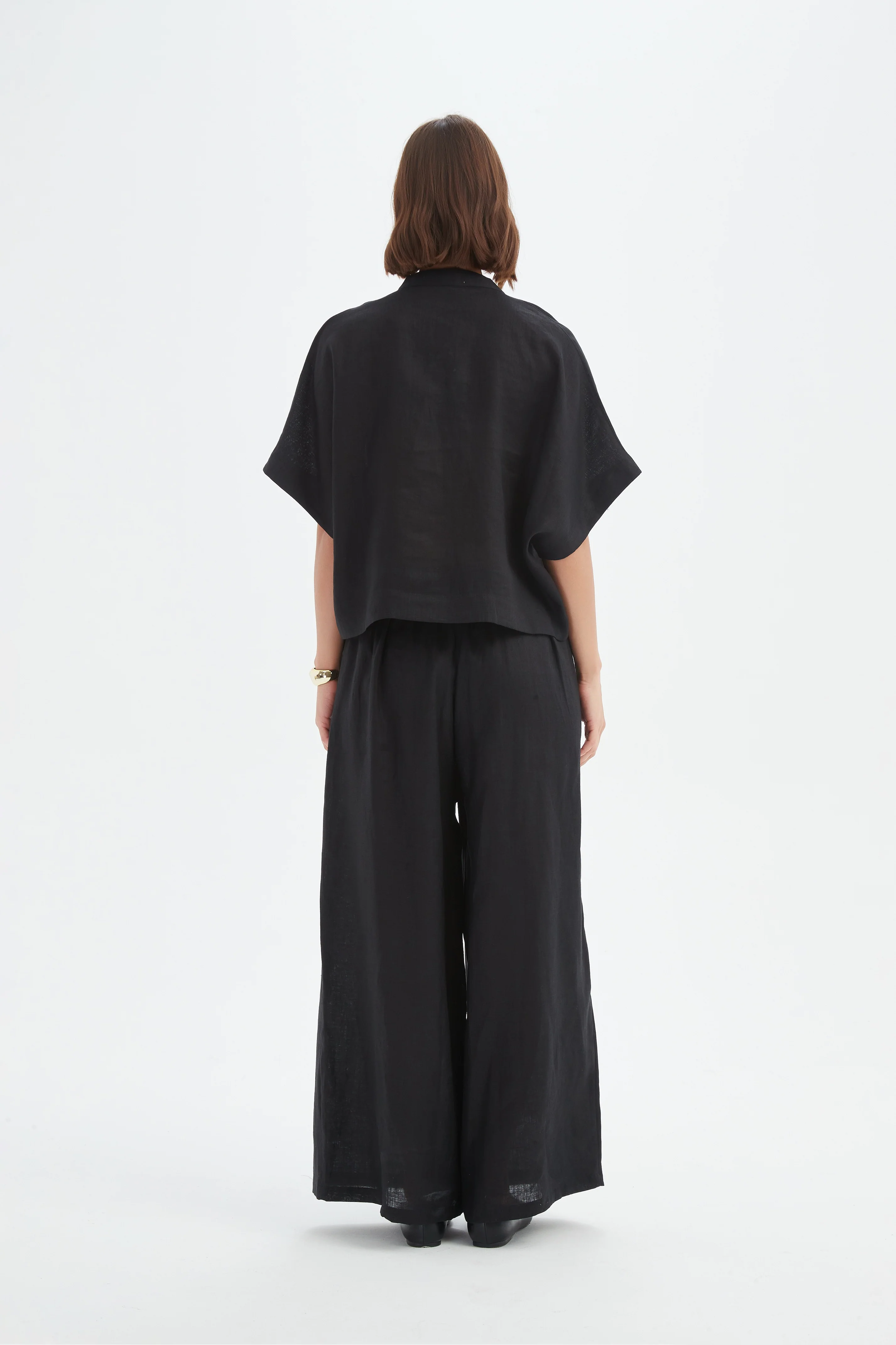 BOXY BUTTON LINEN SHIRT - Image 18