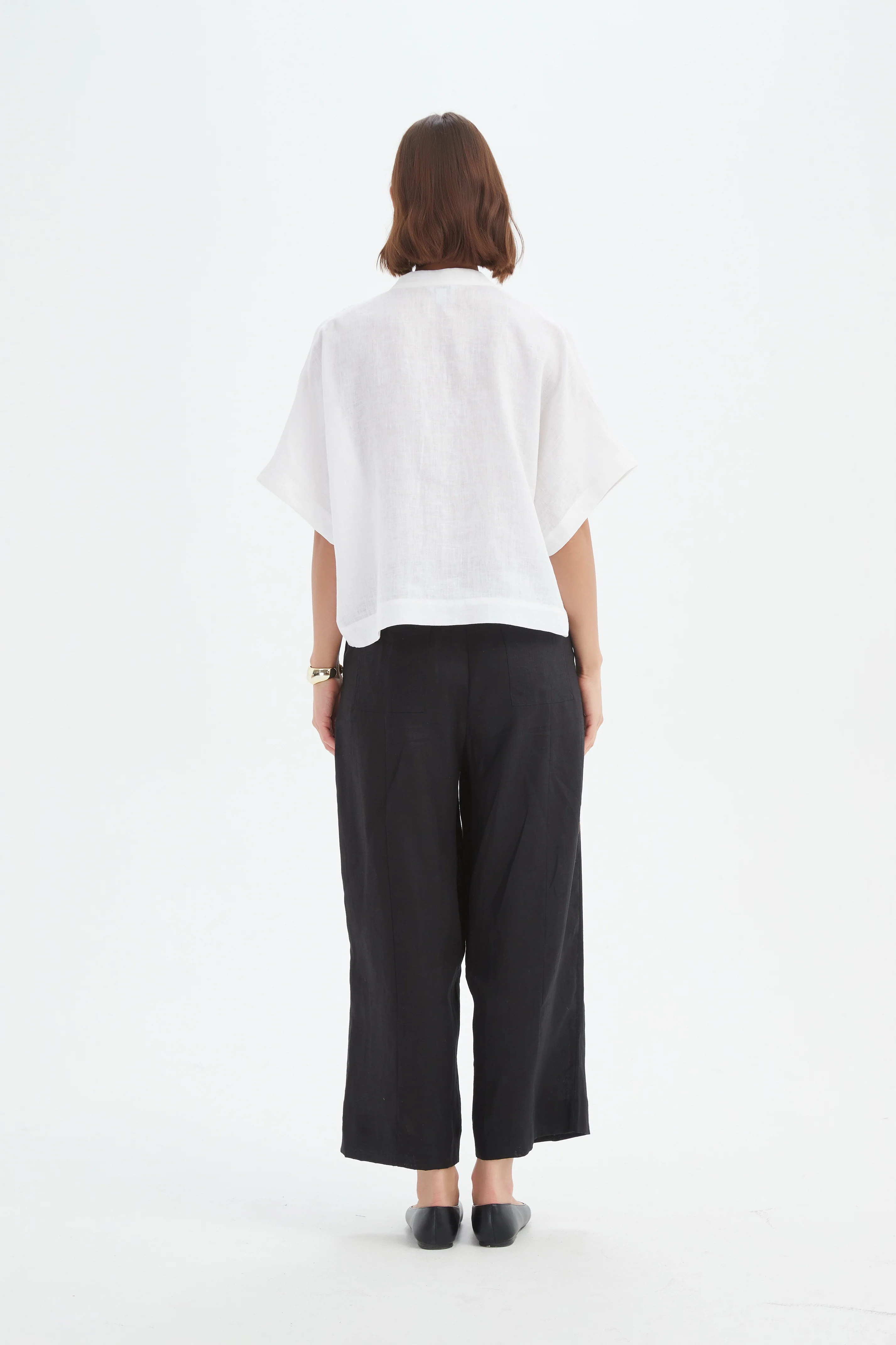BOXY BUTTON LINEN SHIRT - Image 38