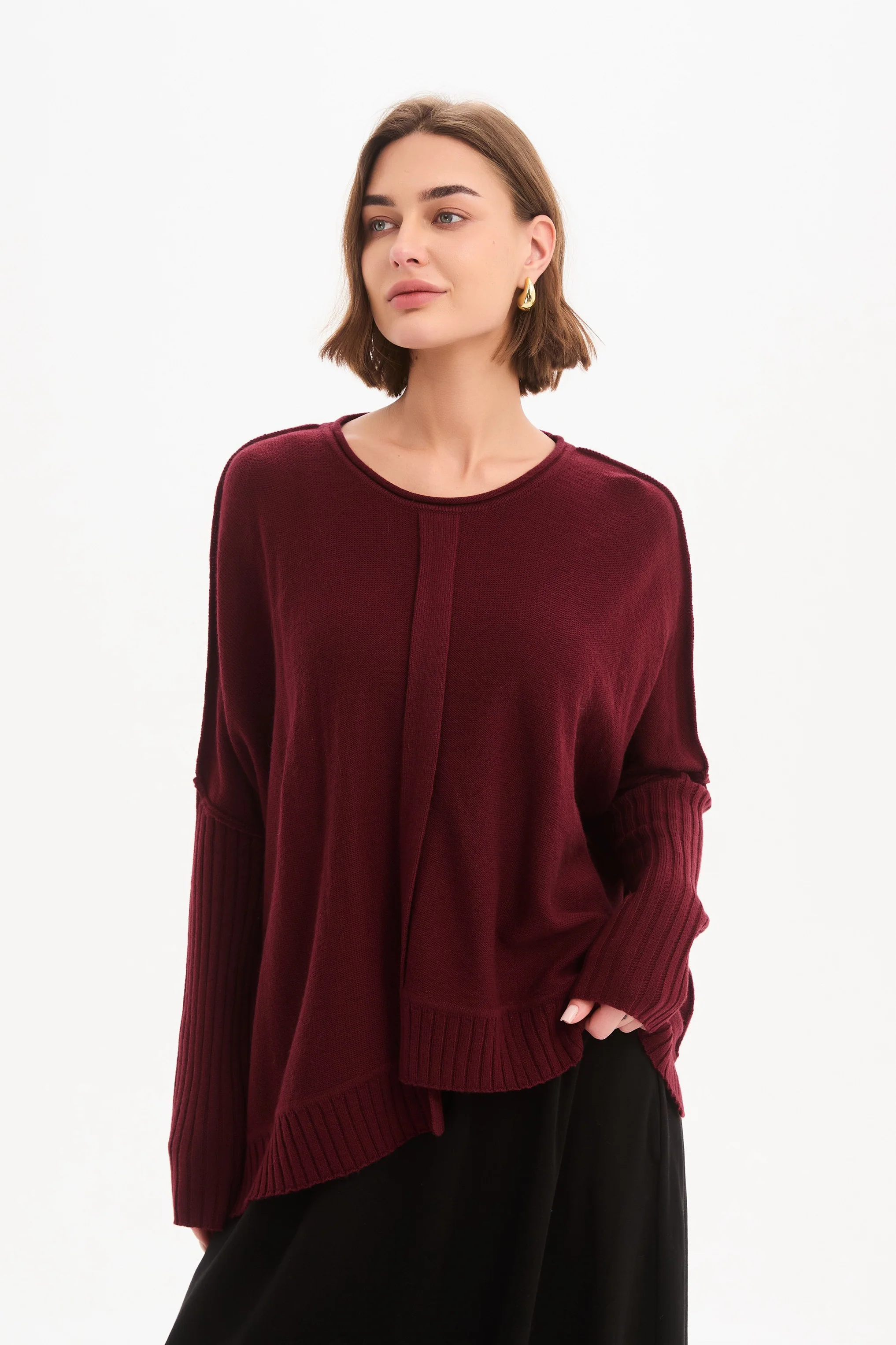 BOXY RIB SLEEVE KNIT - Image 20