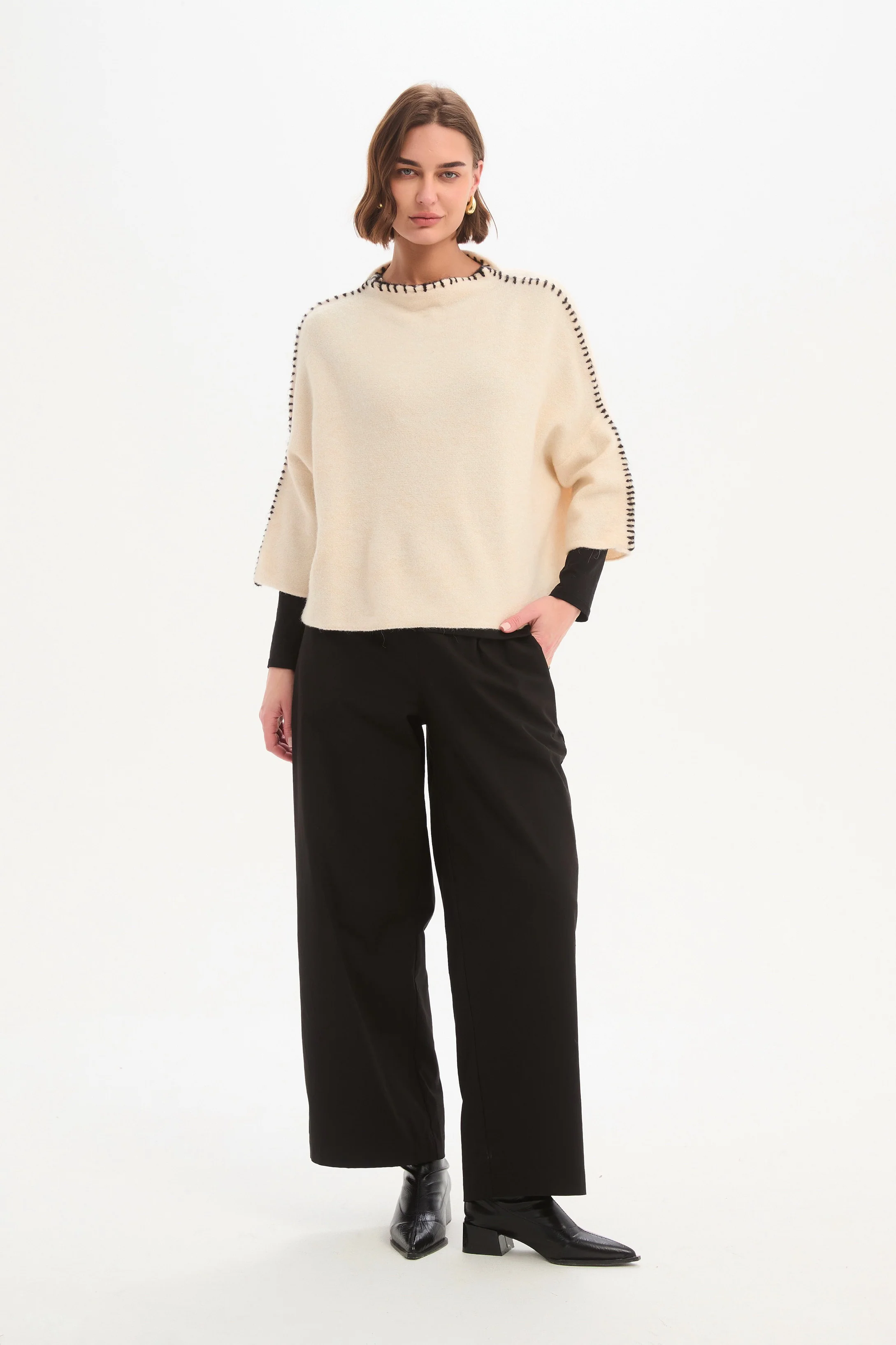 CONTRAST STITCH DETAIL KNIT - Image 10