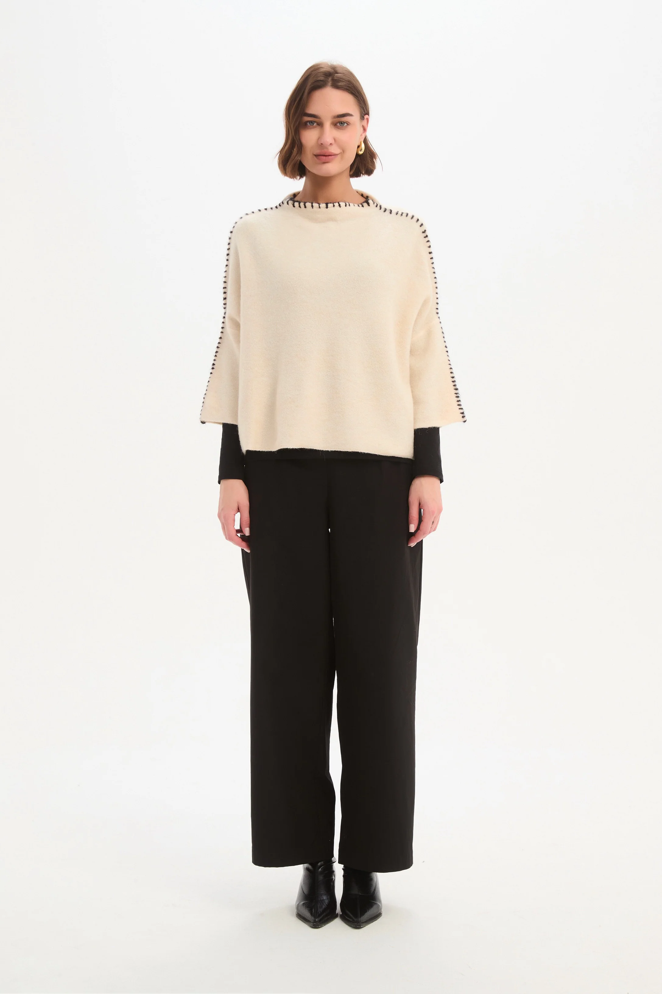 CONTRAST STITCH DETAIL KNIT - Image 11