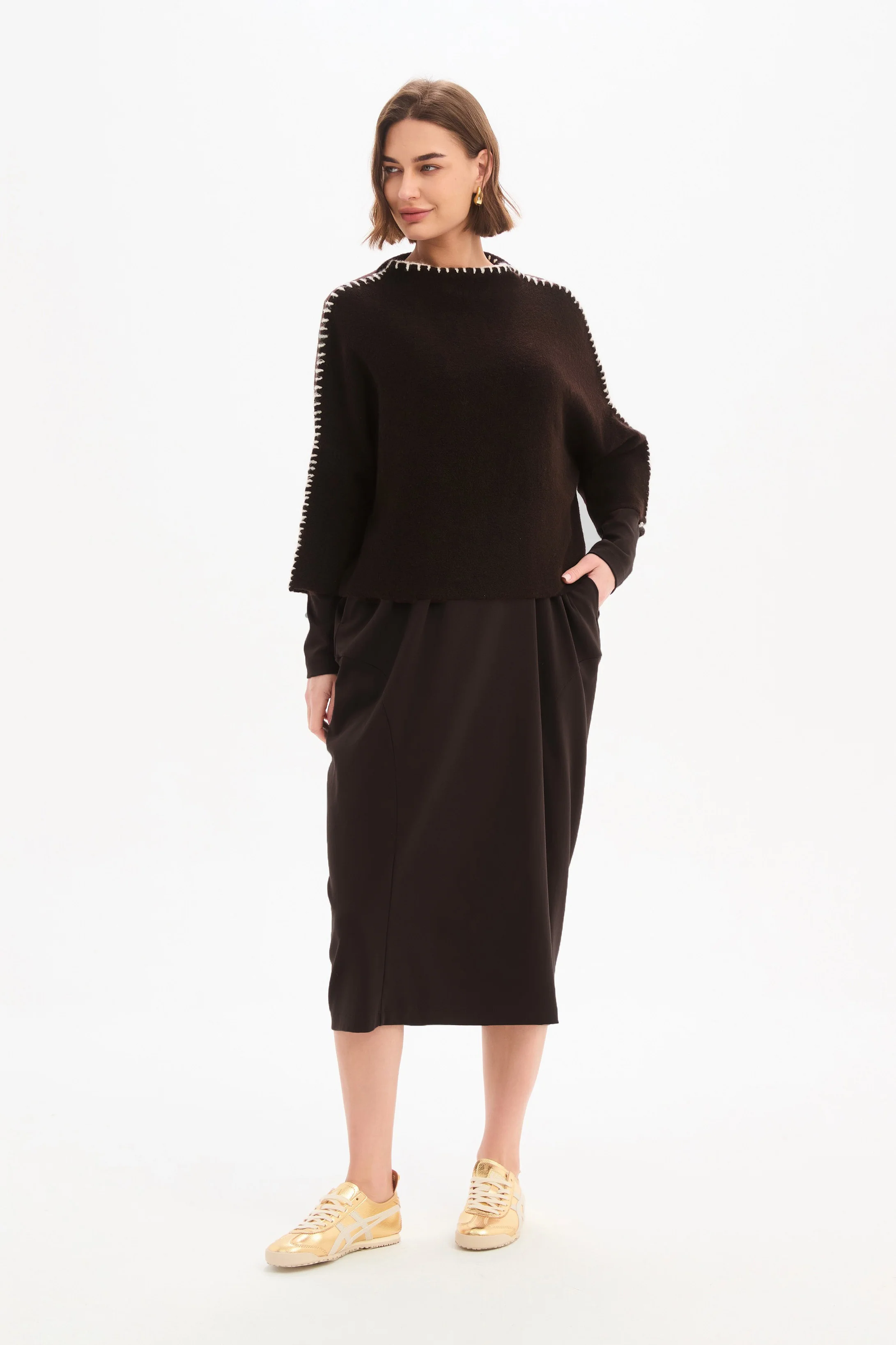 CONTRAST STITCH DETAIL KNIT - Image 15