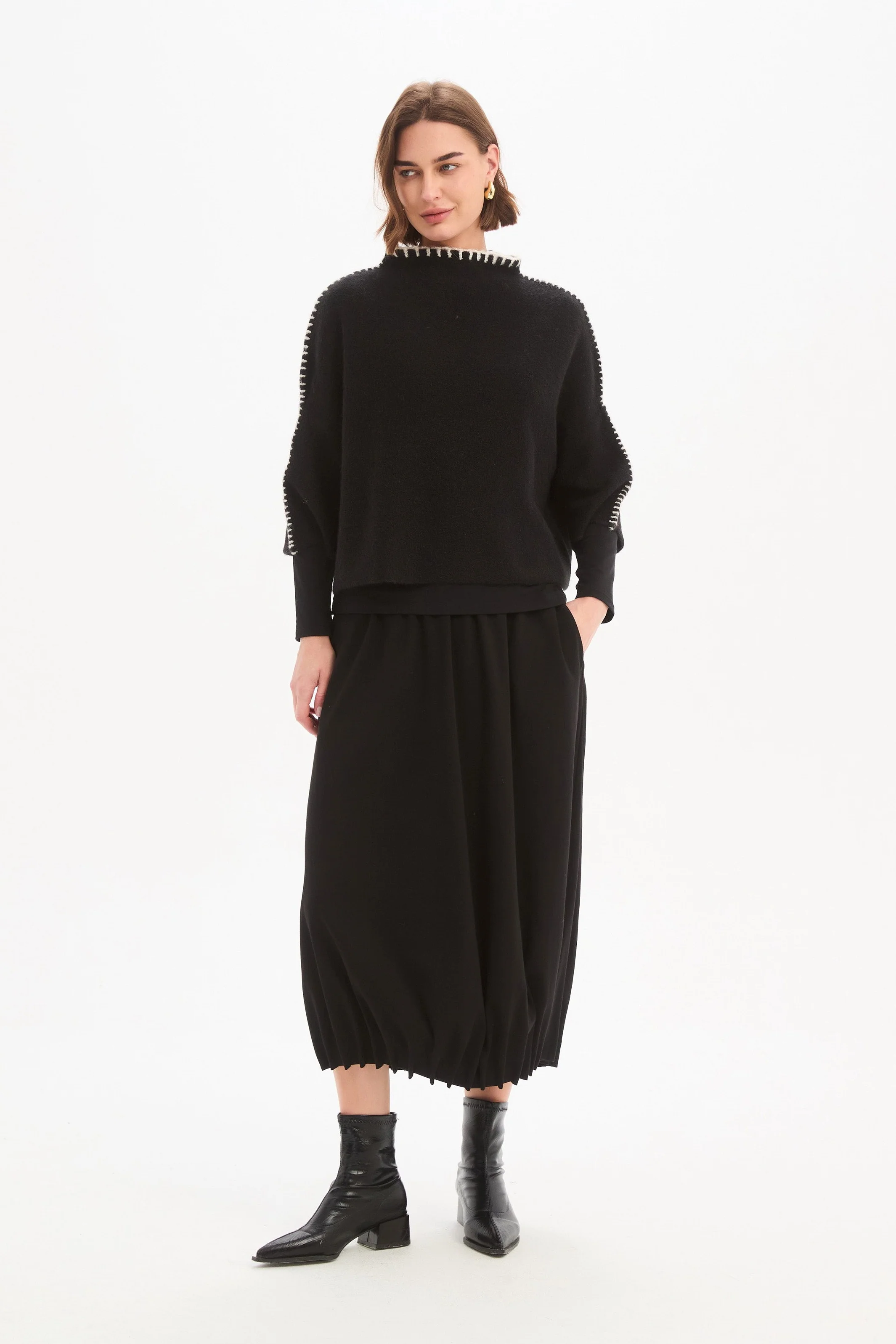 CONTRAST STITCH DETAIL KNIT - Image 4