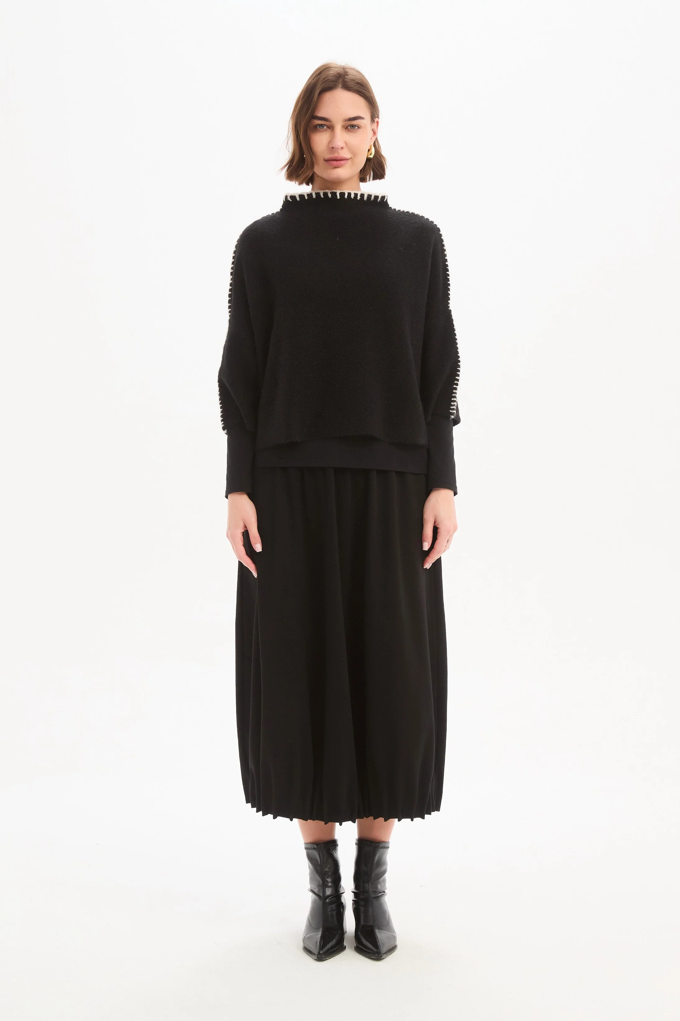 CONTRAST STITCH DETAIL KNIT - Image 5