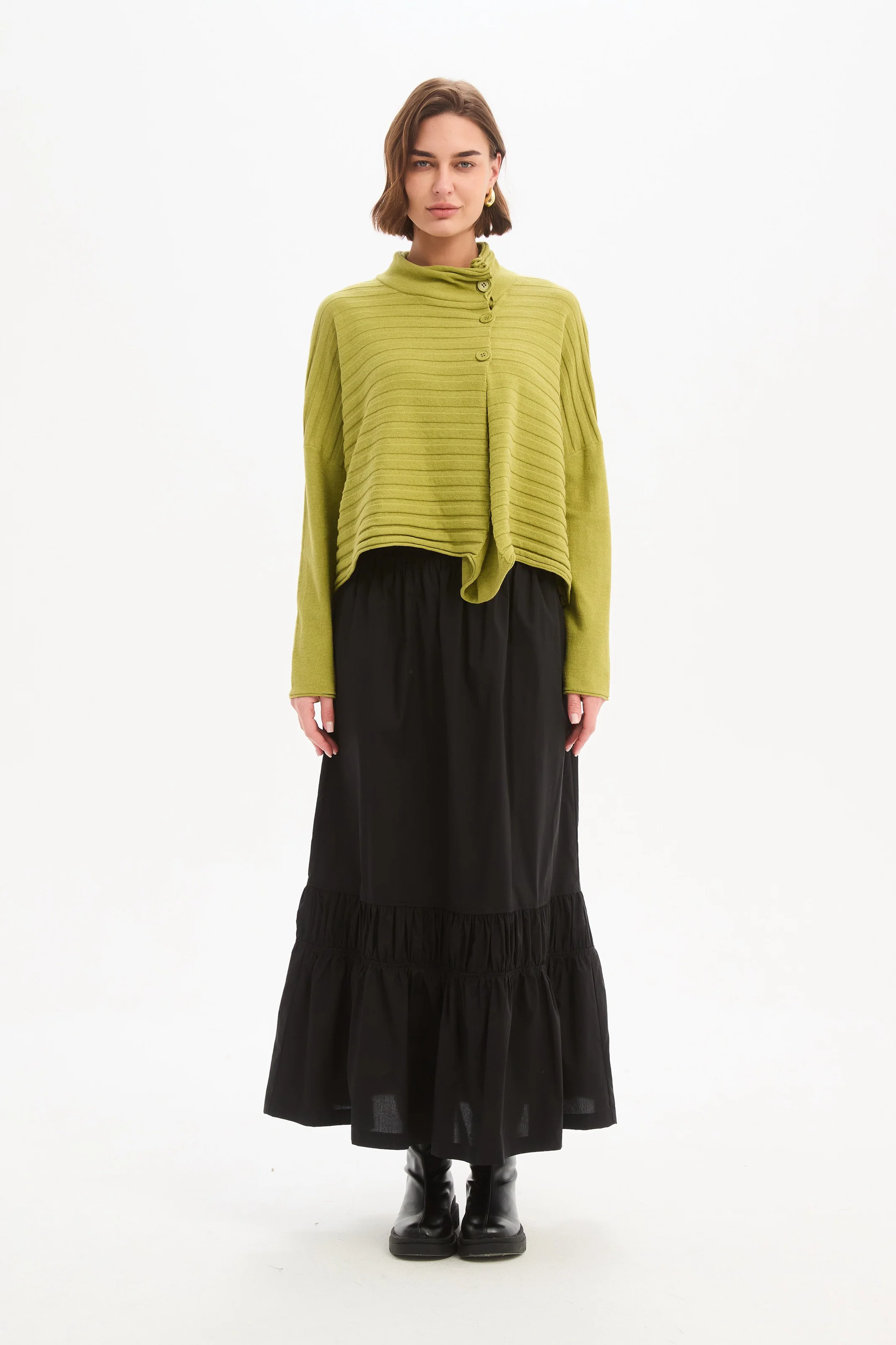 COWL NECK BUTTON KNIT - Image 21