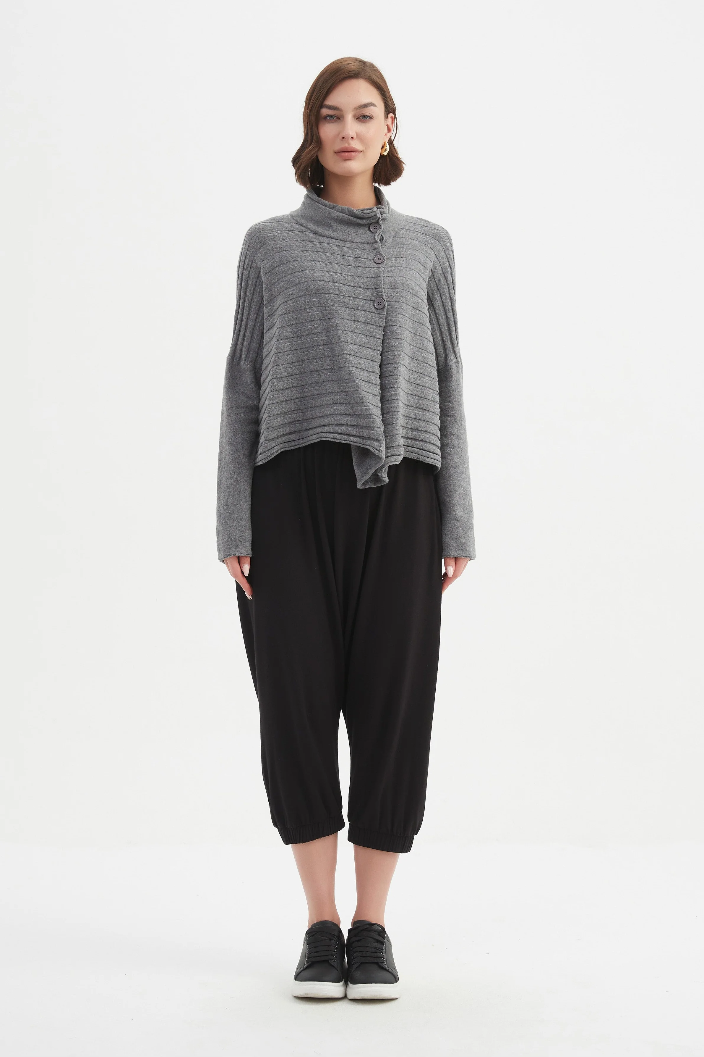 COWL NECK BUTTON KNIT - Image 26