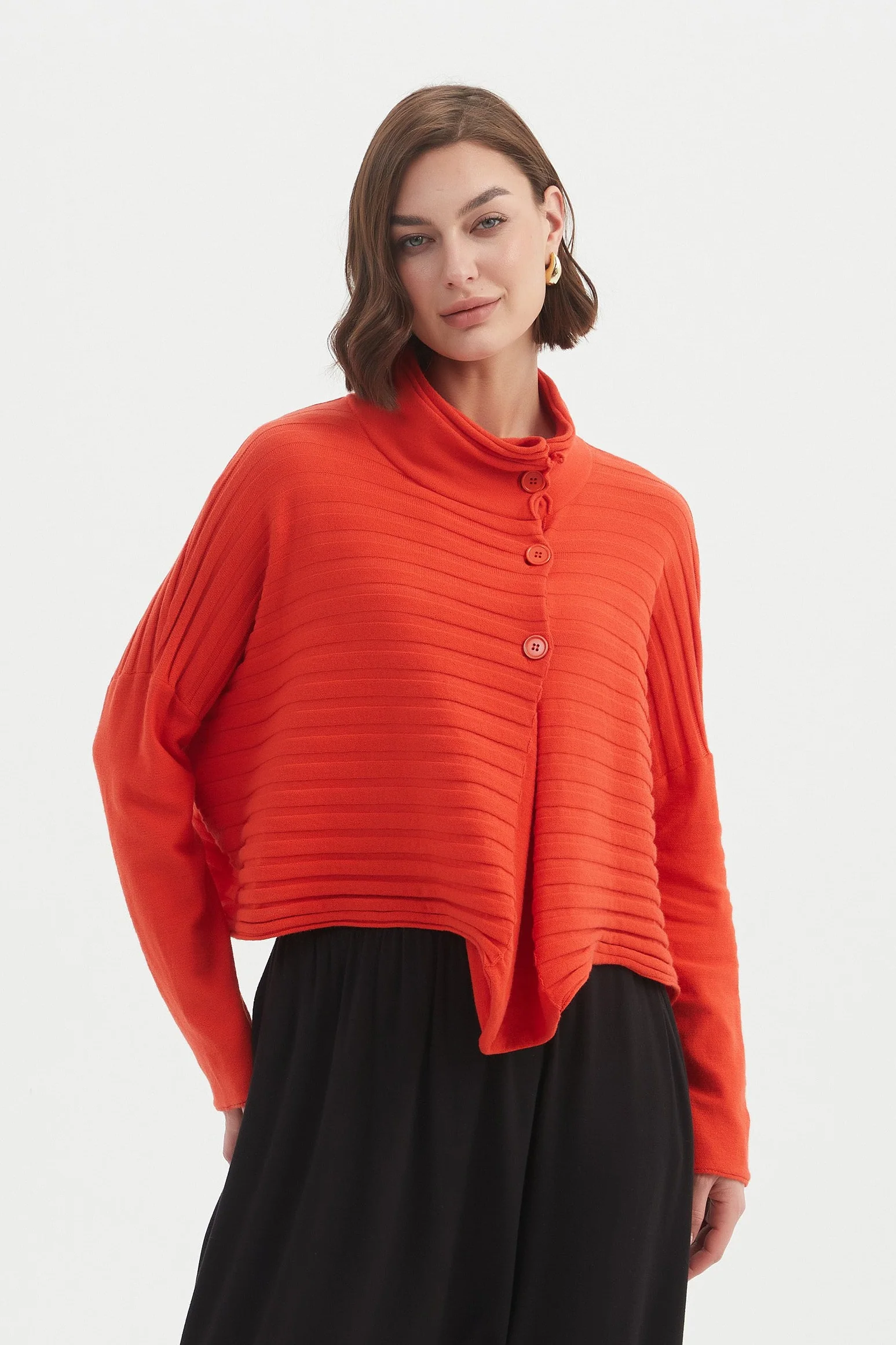 COWL NECK BUTTON KNIT - Image 29