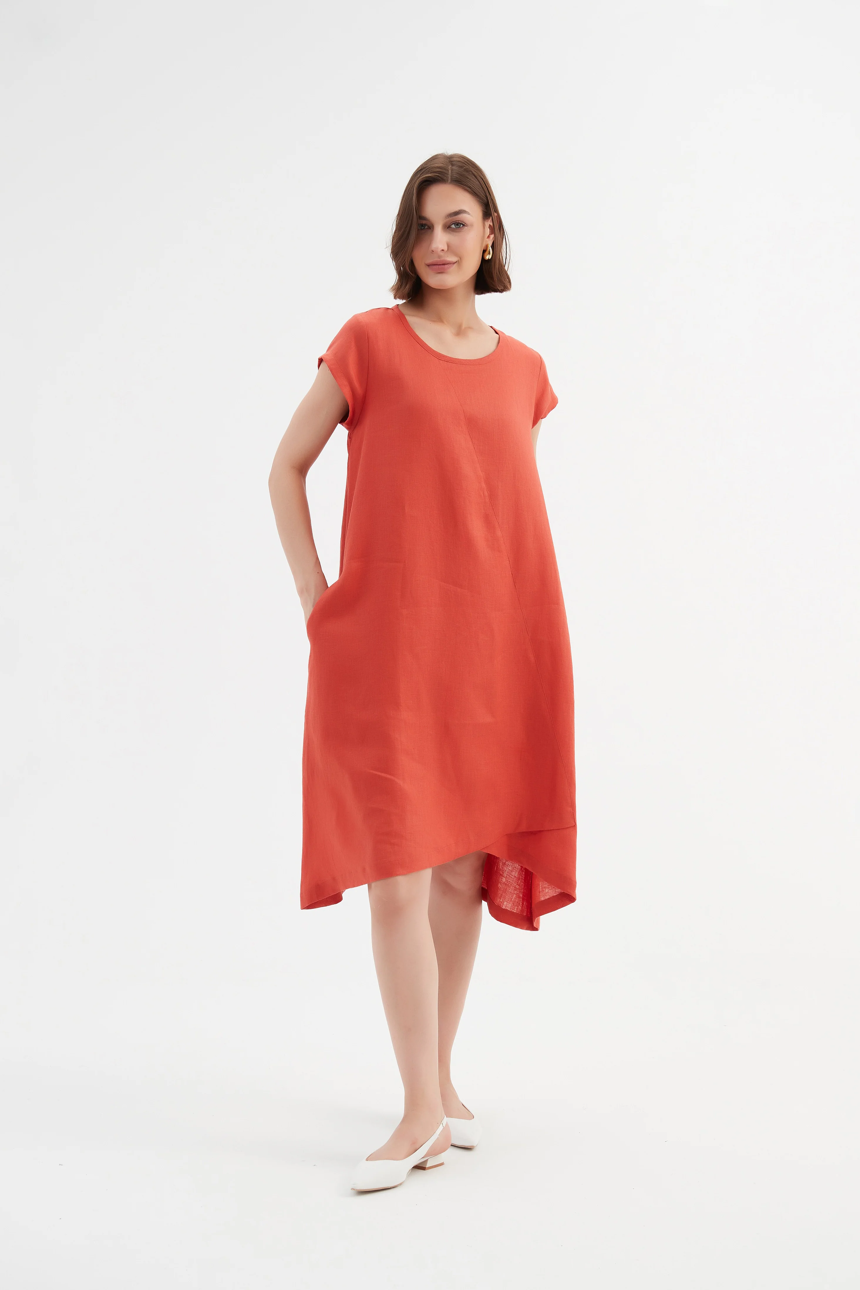 CROSS FRONT DETAIL DRESS - Image 13