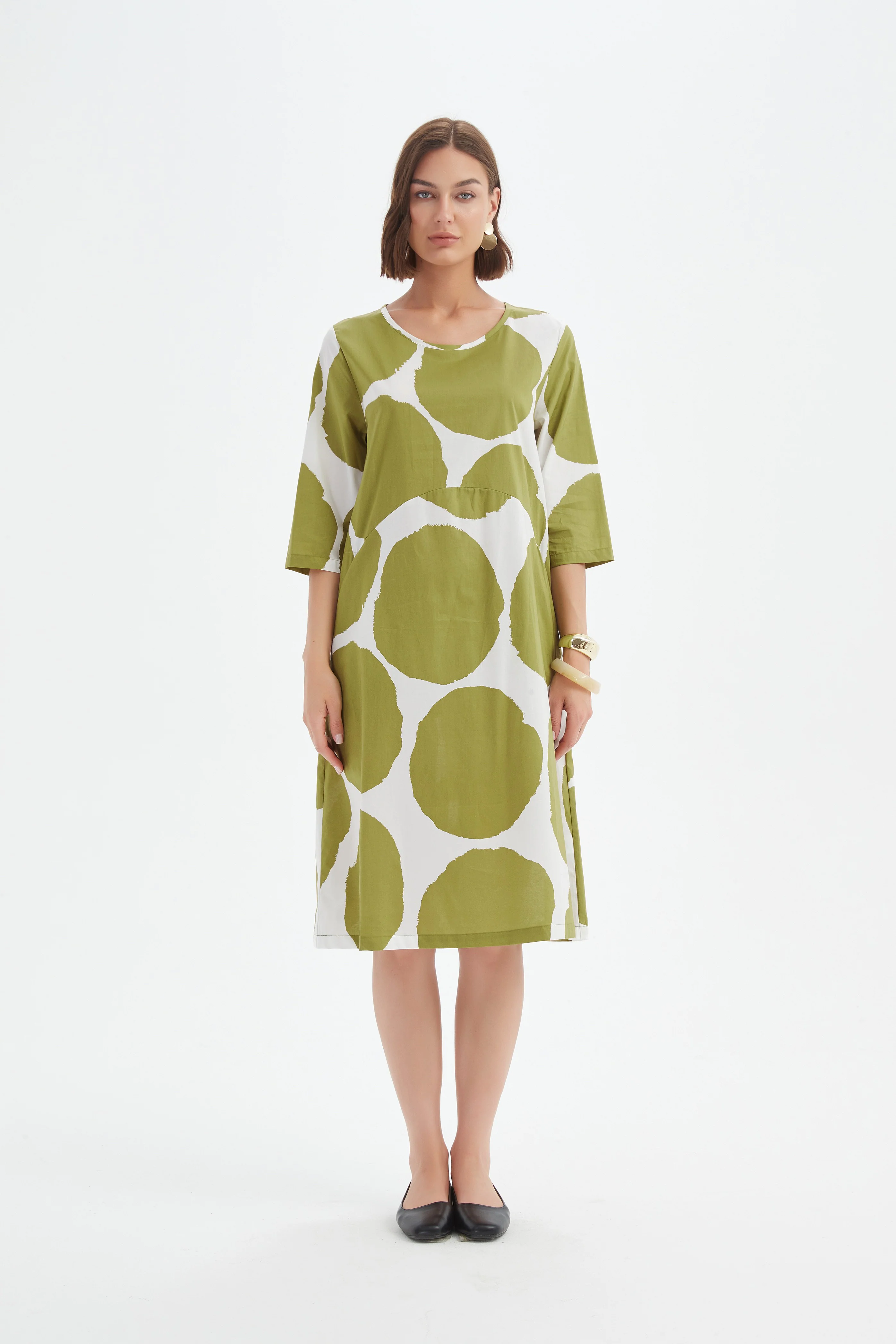 CURVE SEAM POPLIN DRESS - Image 10