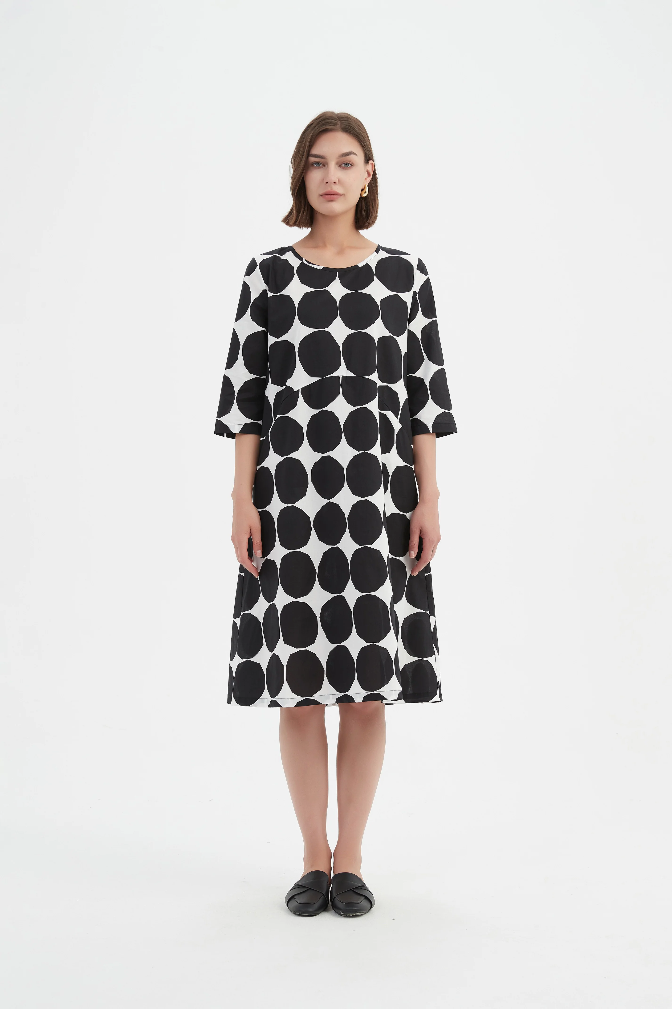 CURVE SEAM POPLIN DRESS - Image 15