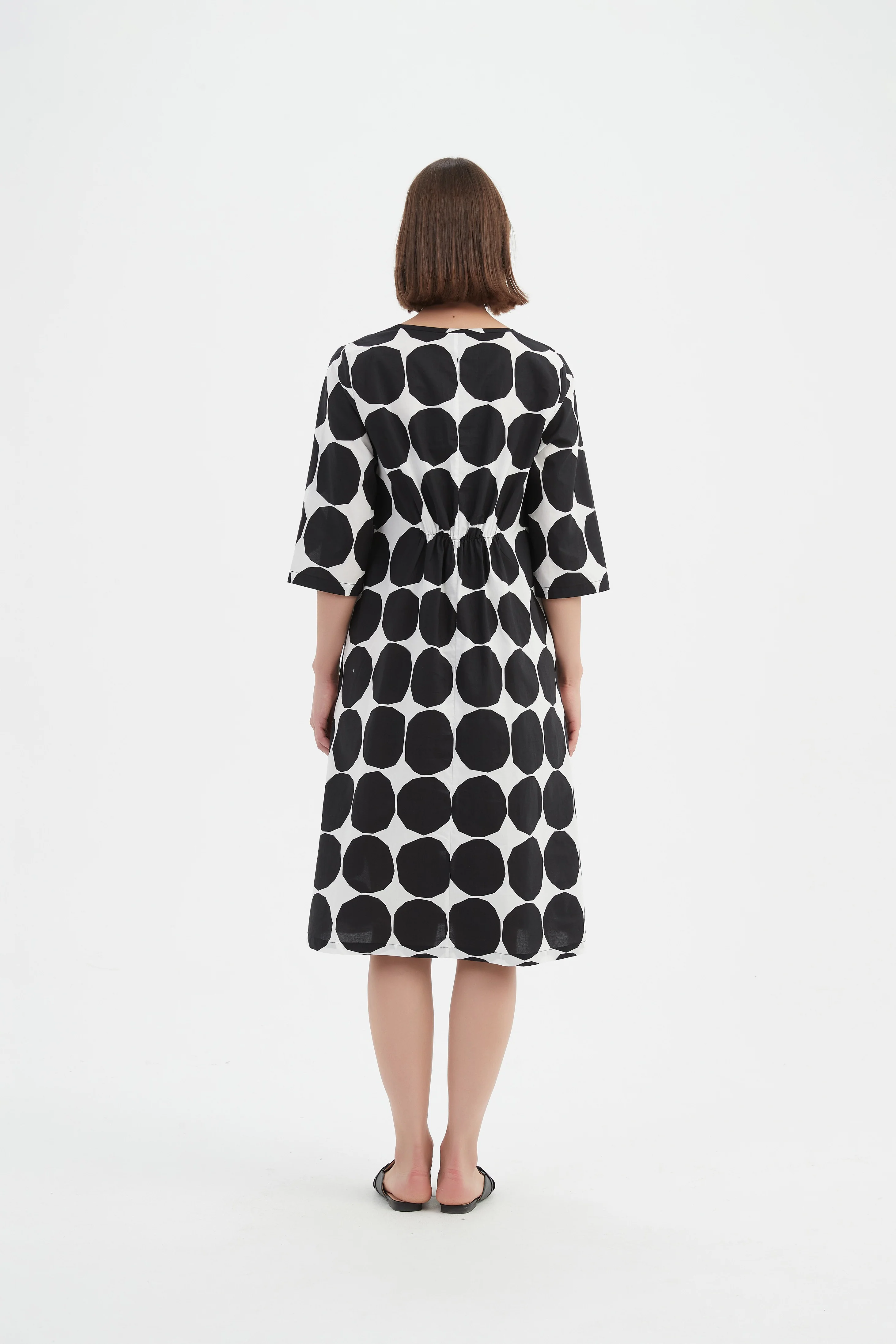 CURVE SEAM POPLIN DRESS - Image 16
