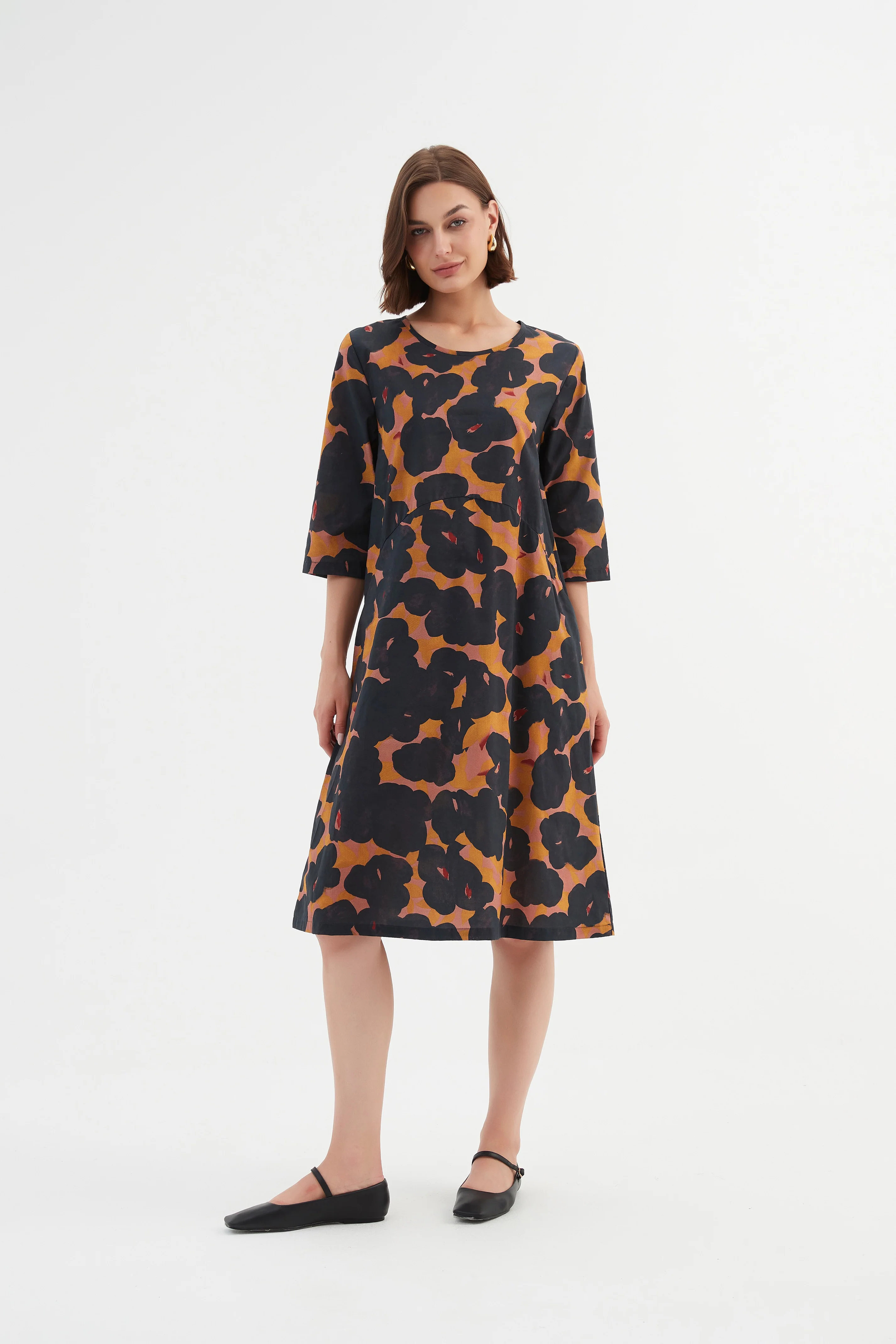 CURVE SEAM POPLIN DRESS - Image 19