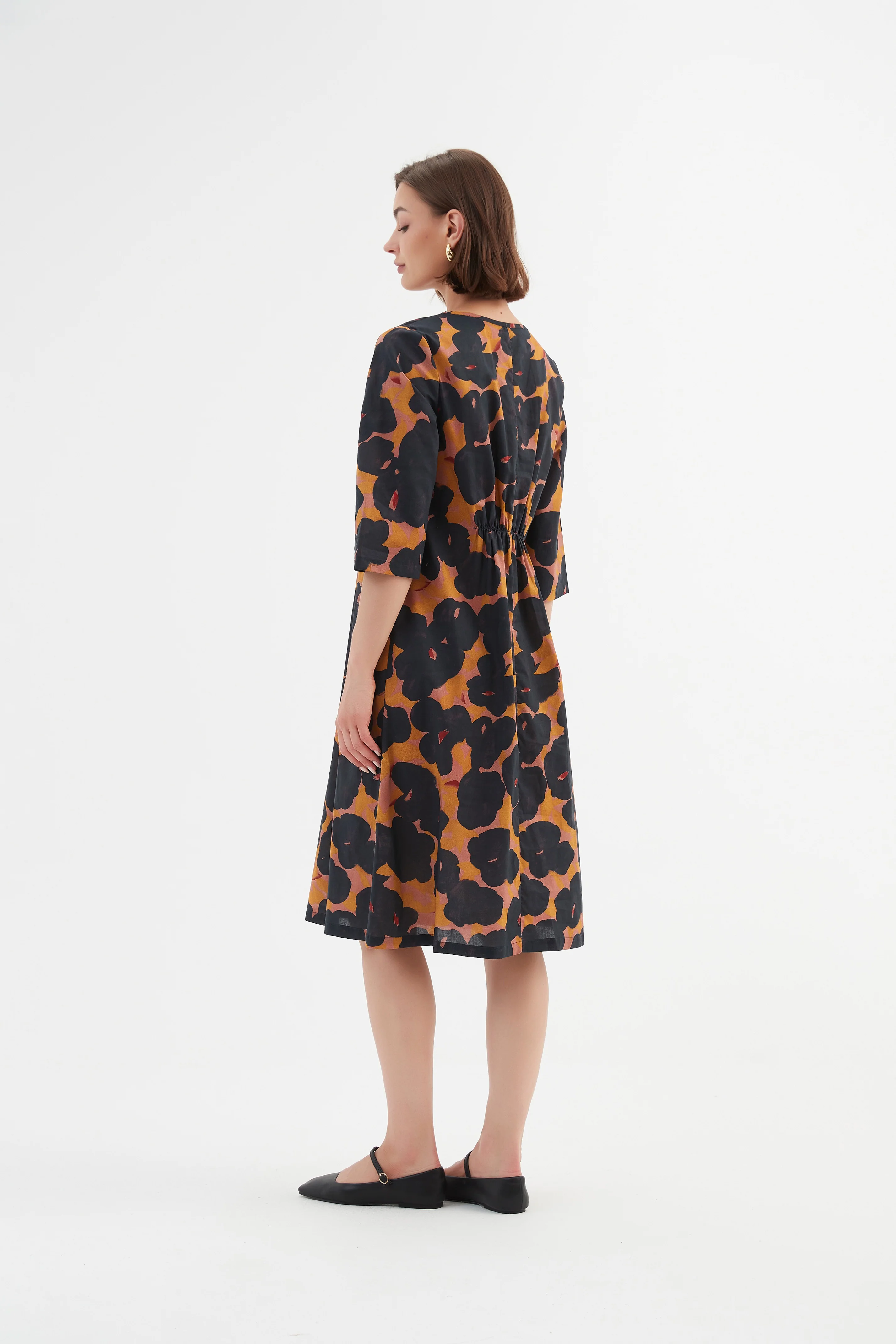 CURVE SEAM POPLIN DRESS - Image 21