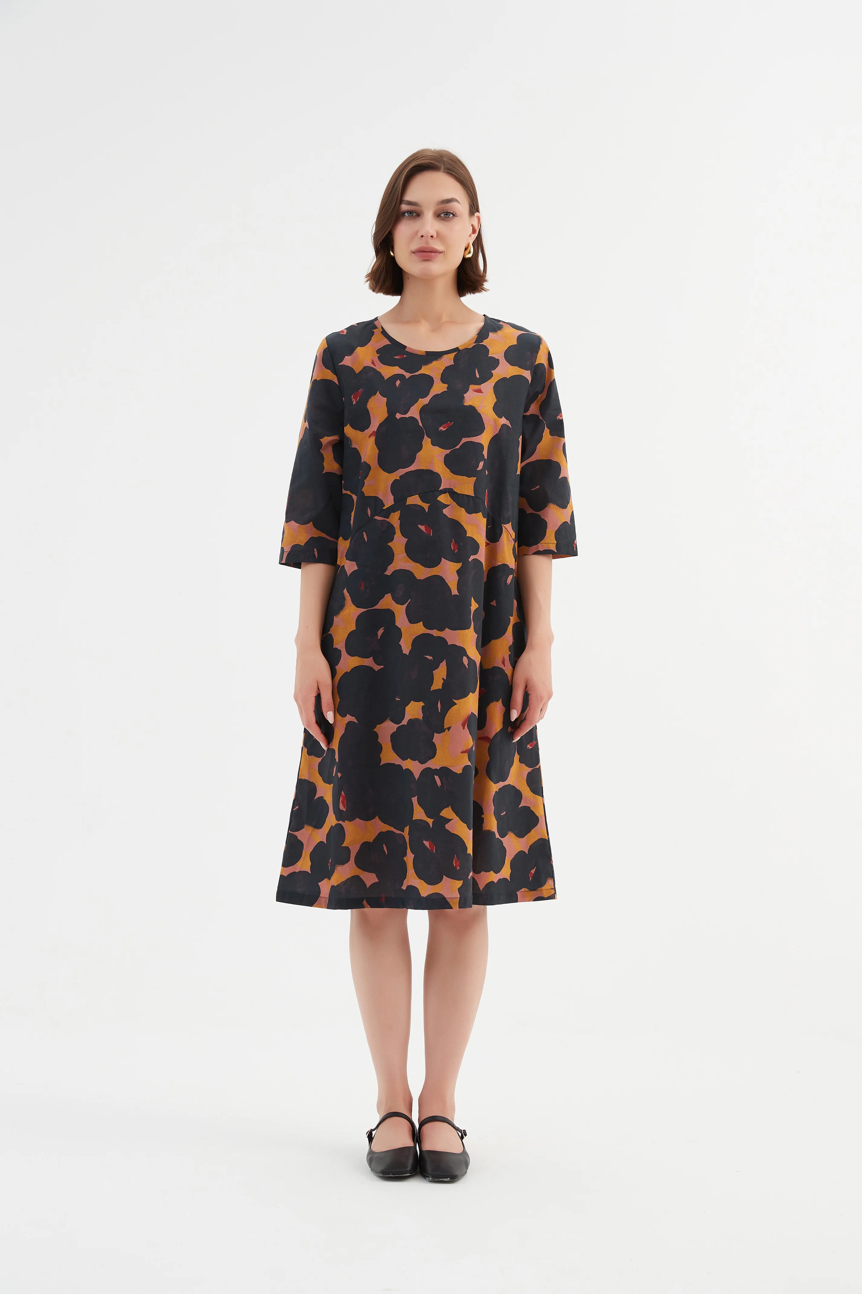 CURVE SEAM POPLIN DRESS - Image 22
