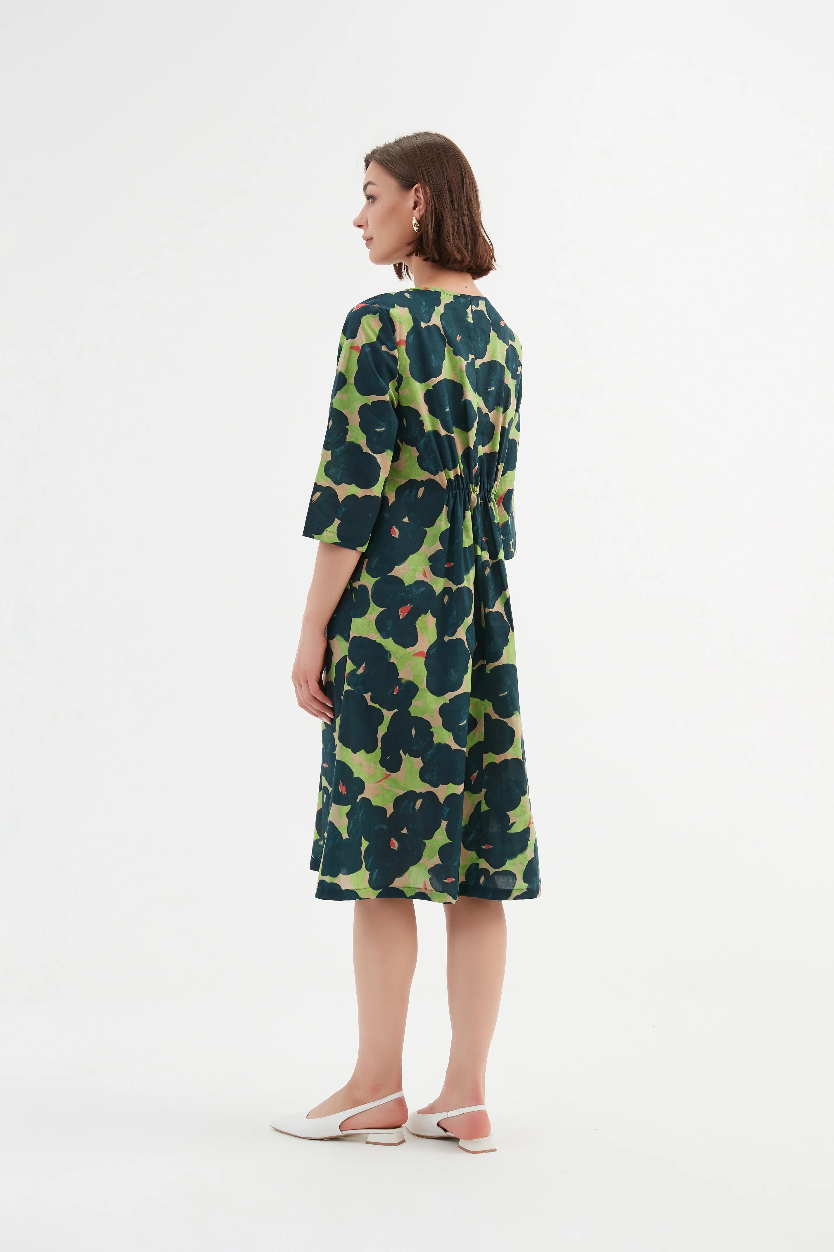 CURVE SEAM POPLIN DRESS - Image 27