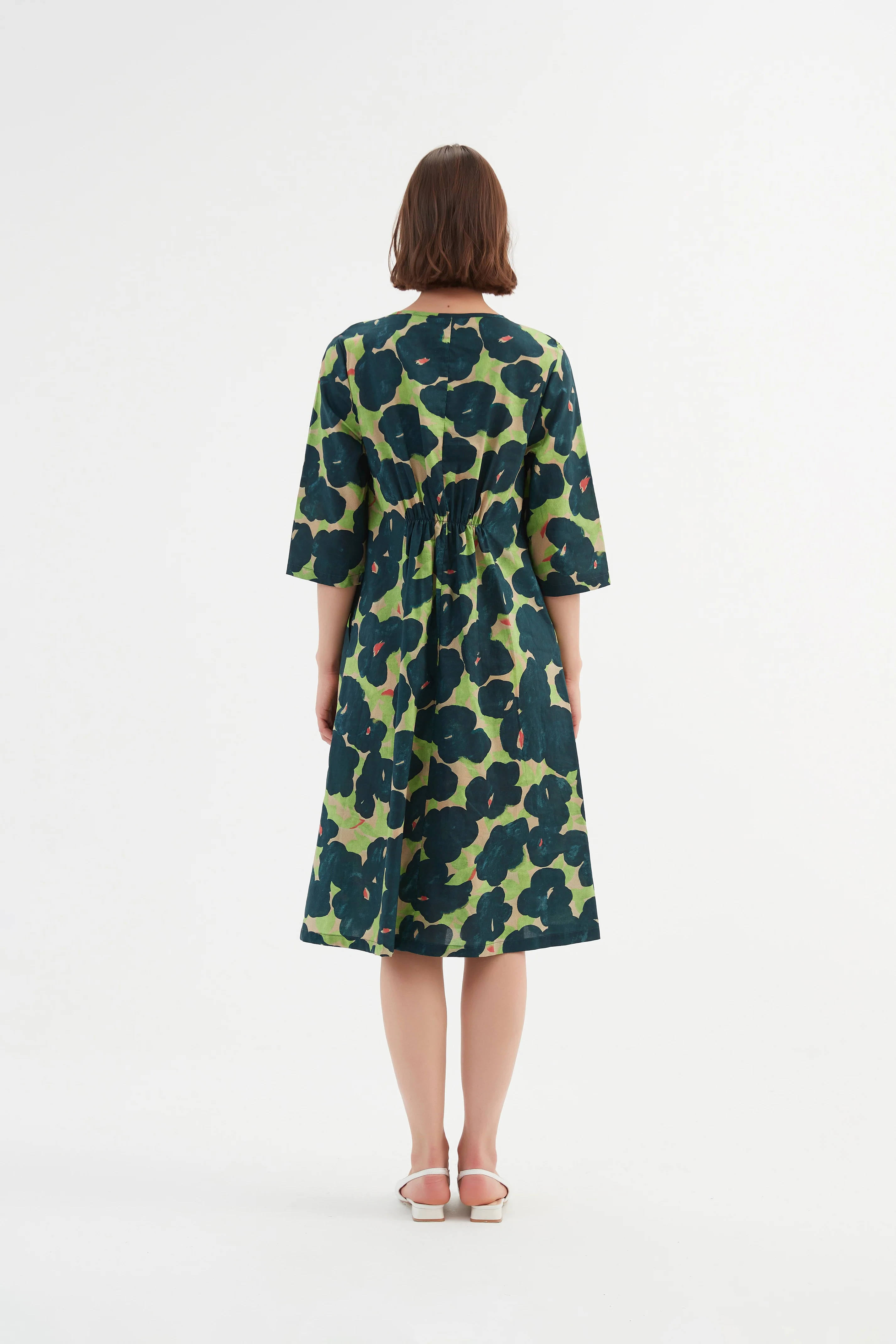 CURVE SEAM POPLIN DRESS - Image 29