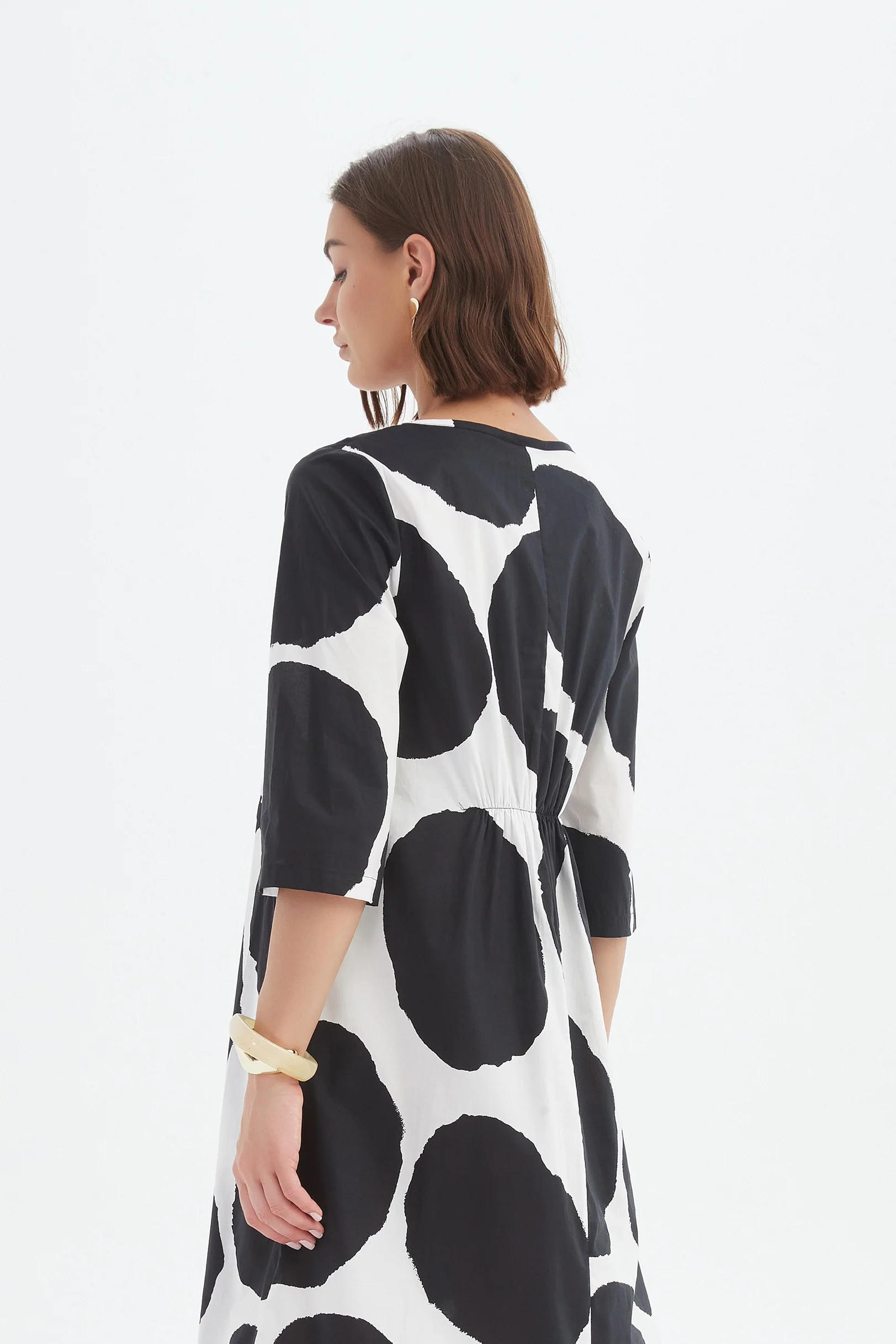 CURVE SEAM POPLIN DRESS - Image 3