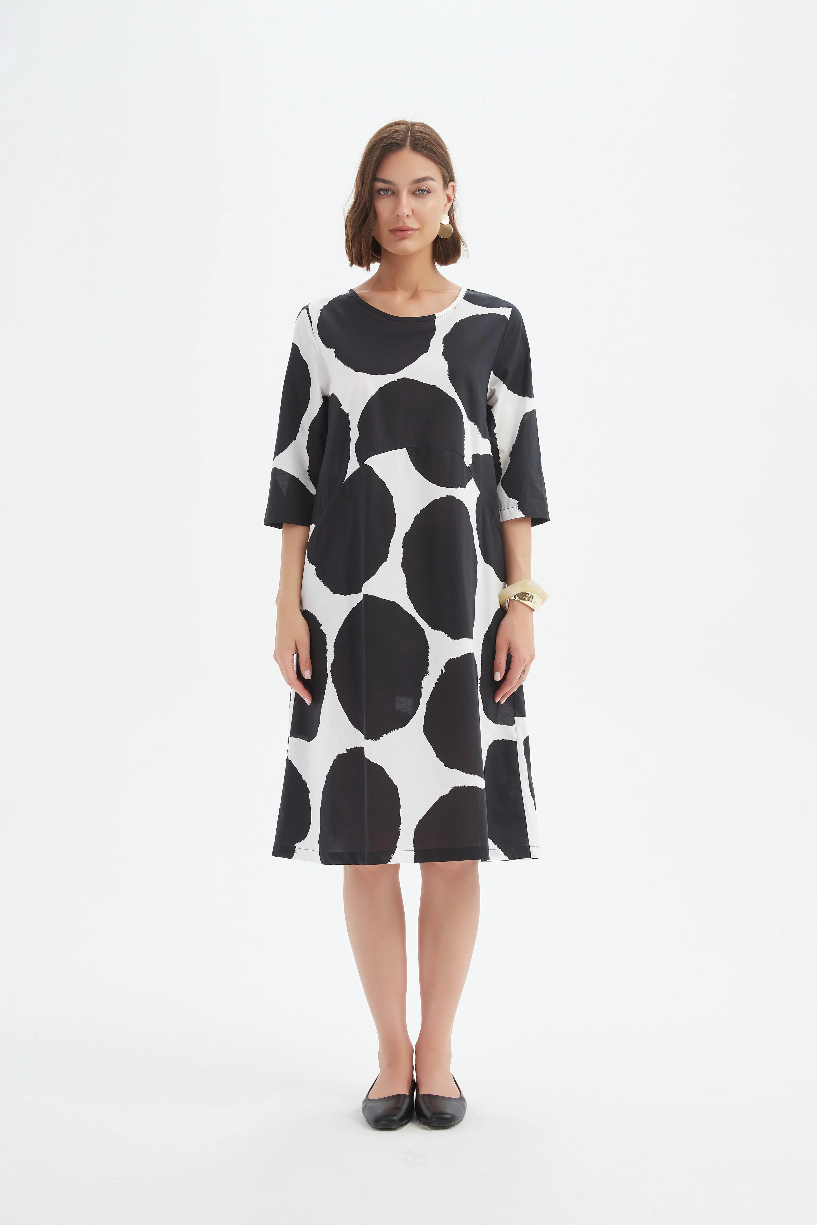 CURVE SEAM POPLIN DRESS - Image 5