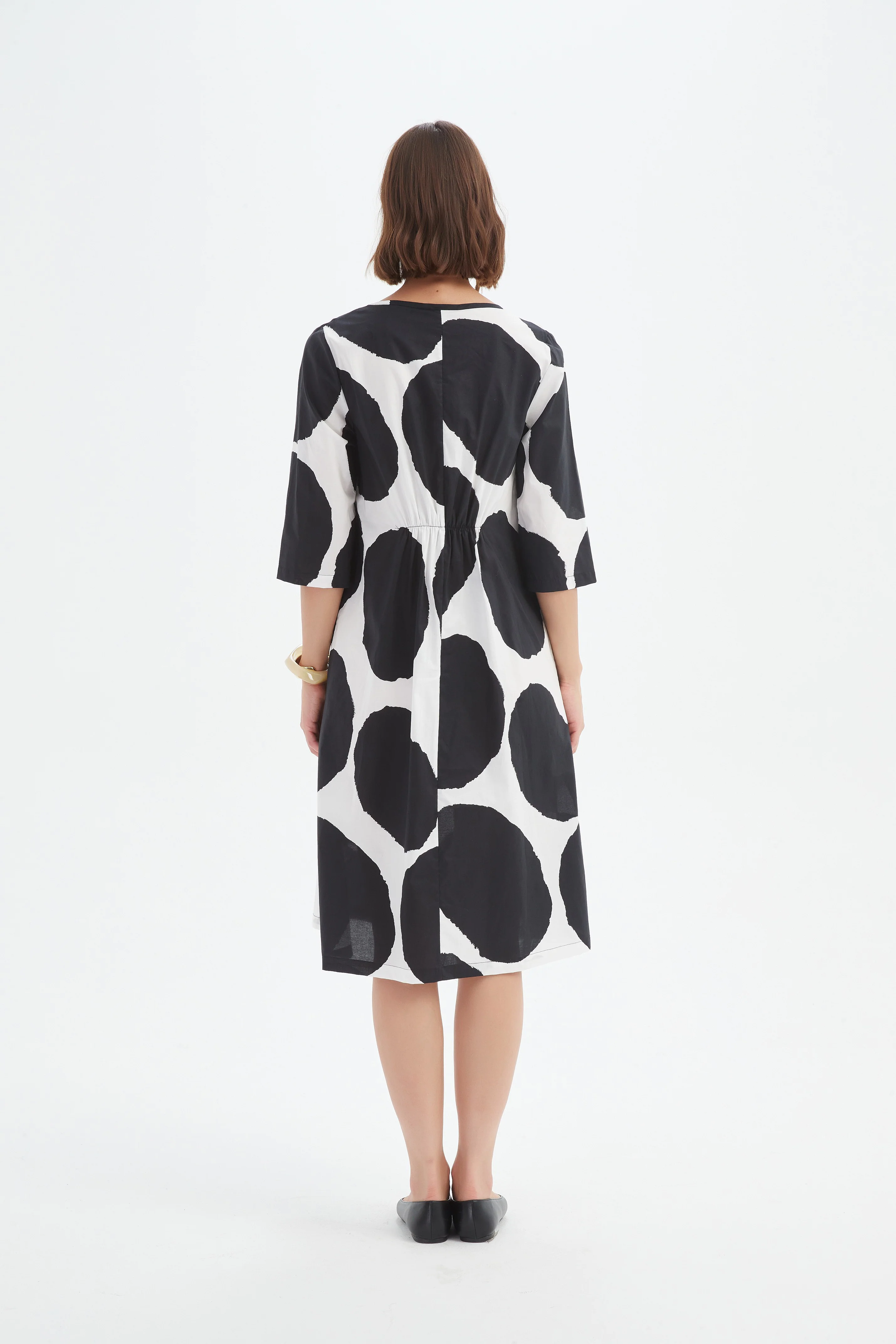 CURVE SEAM POPLIN DRESS - Image 6