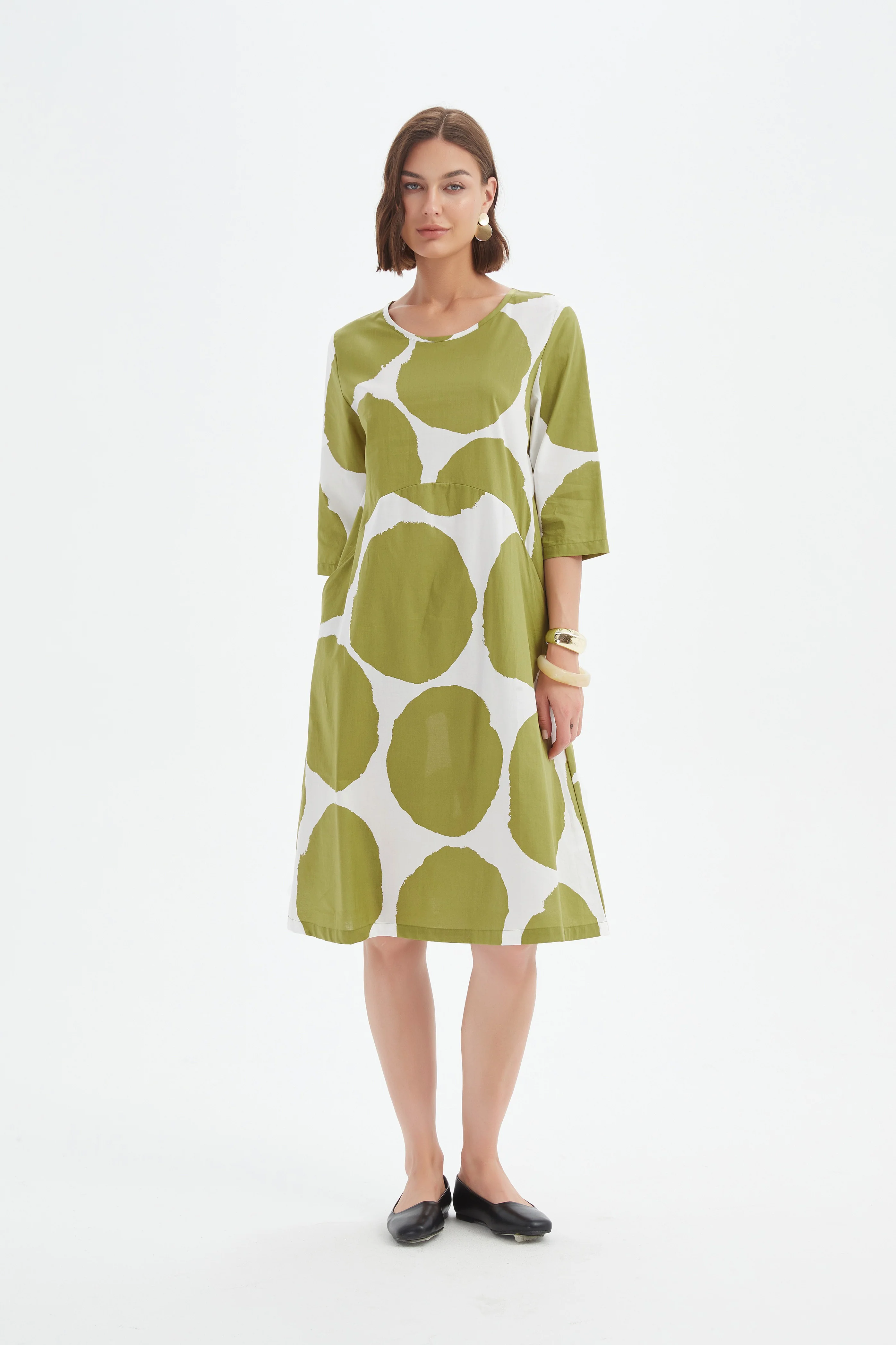 CURVE SEAM POPLIN DRESS - Image 8