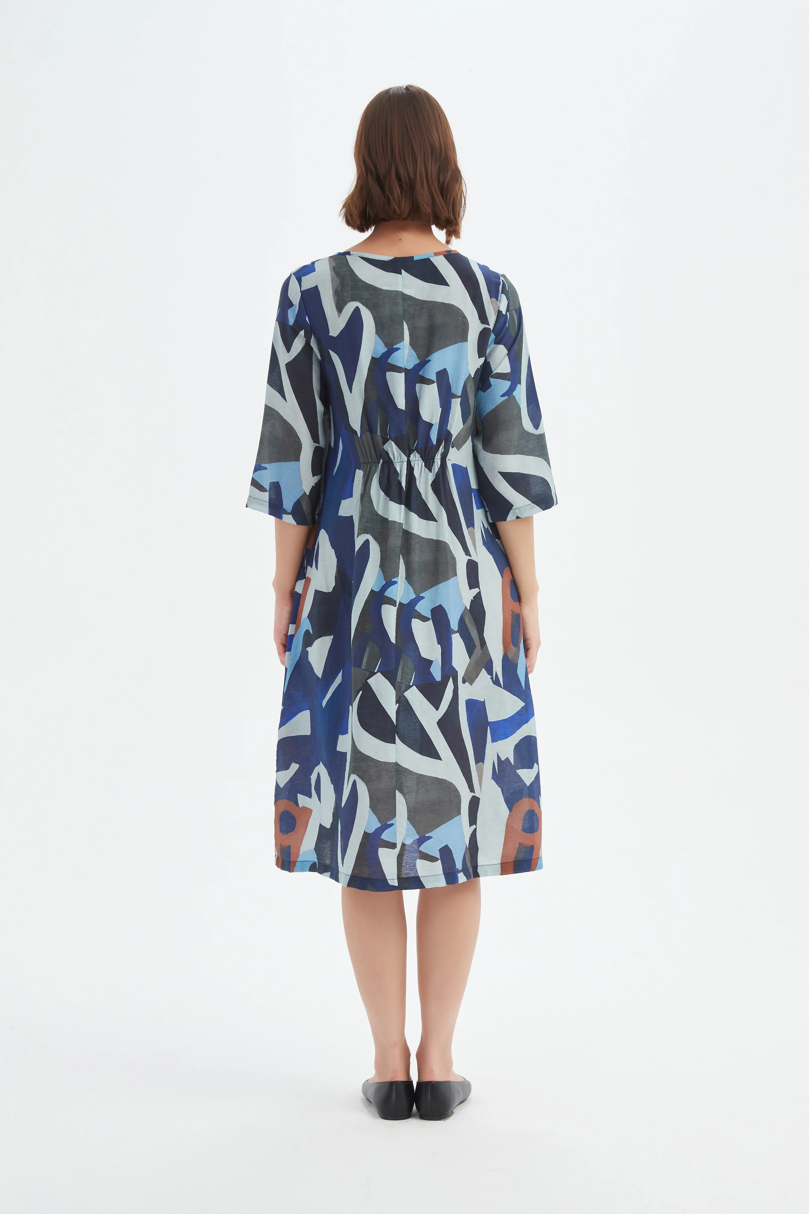 CURVE SEAM PRINT DRESS - Image 20