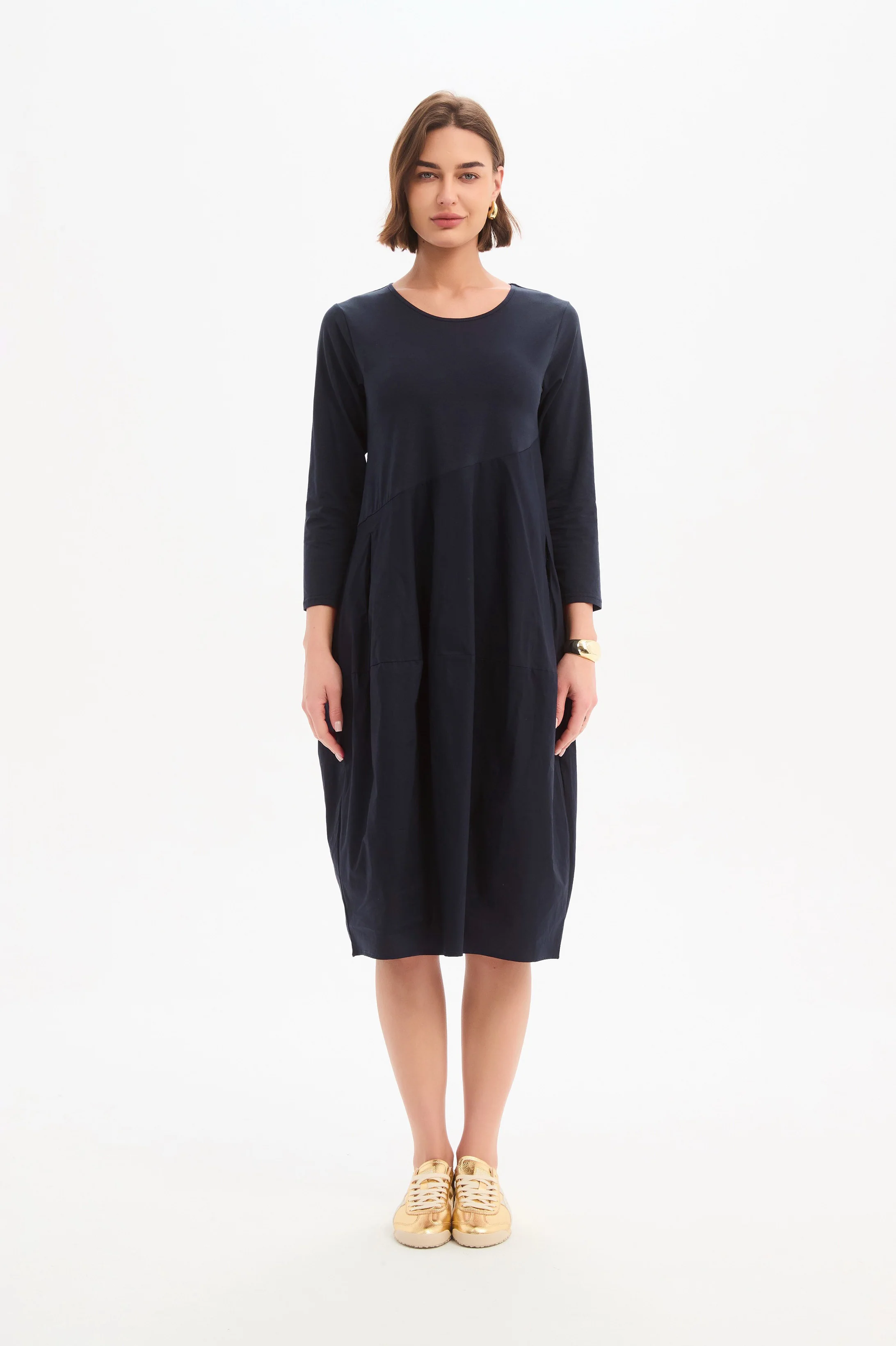 DIAGONAL SEAM COMBI DRESS - Image 11